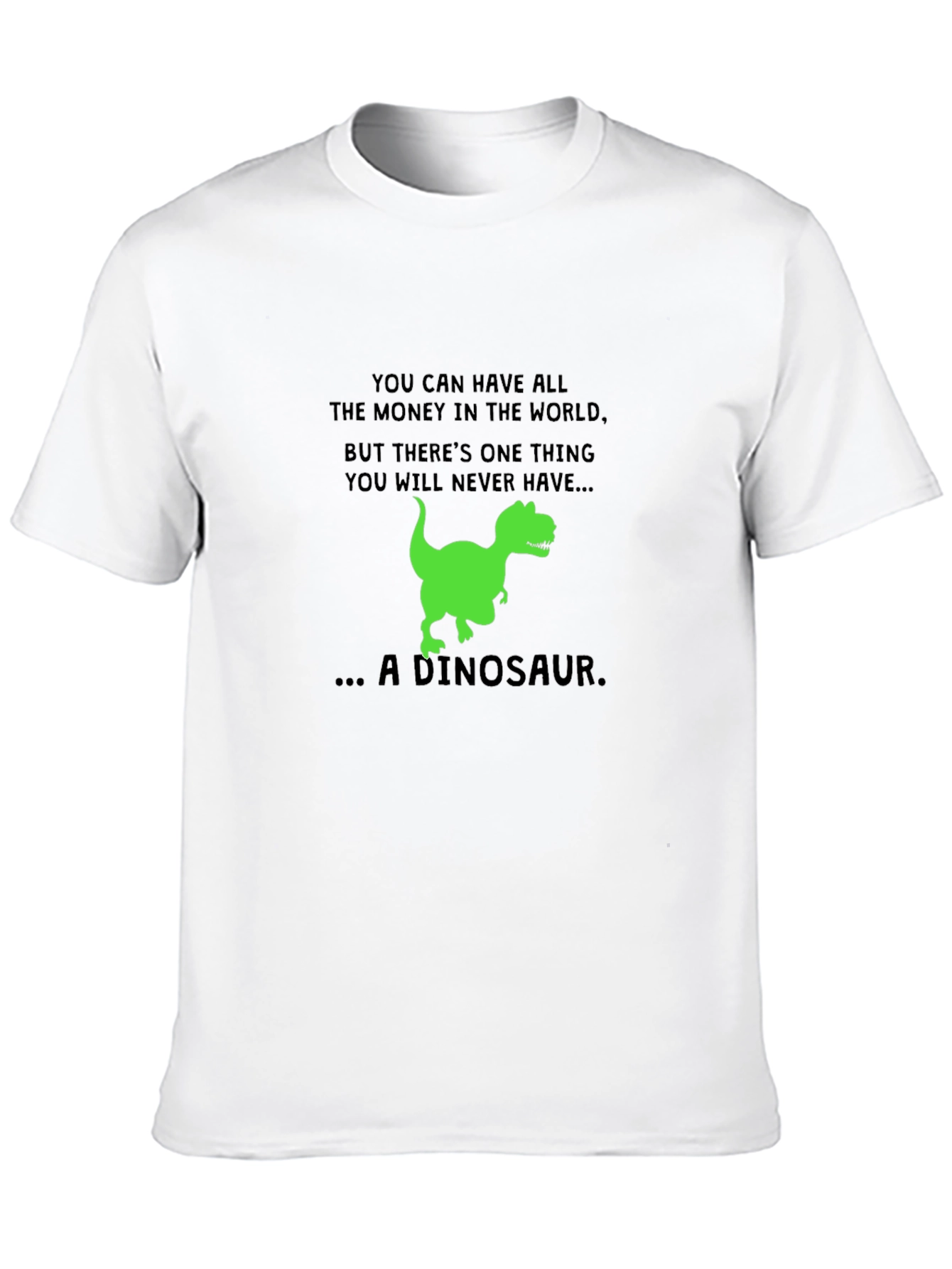 Black Dinosaur Graphic T-Shirt - Humorous Statement Tee view 10