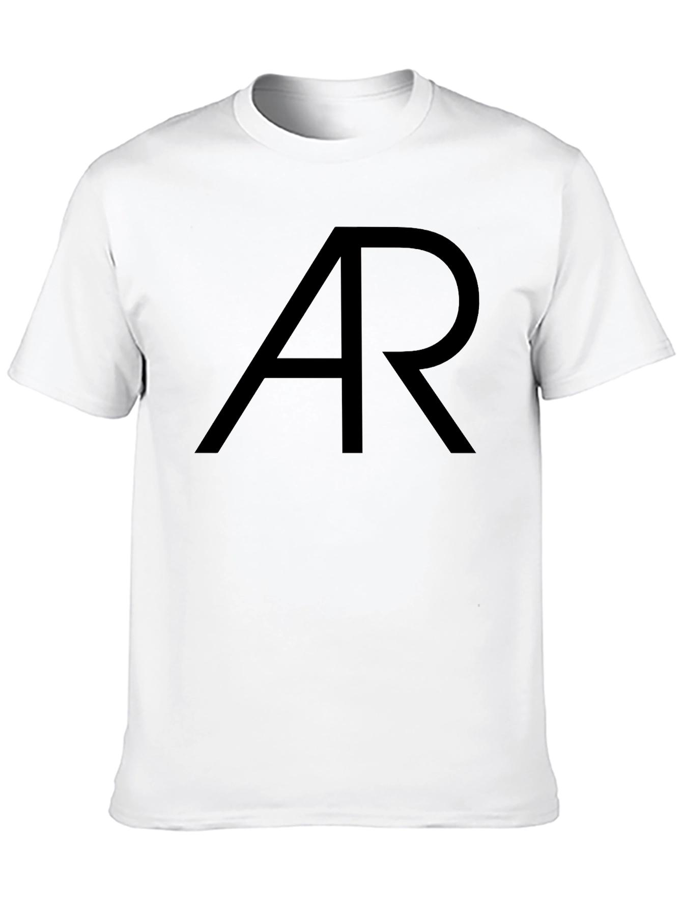 Black AR Initial Black Graphic Tee - Modern Style view 10