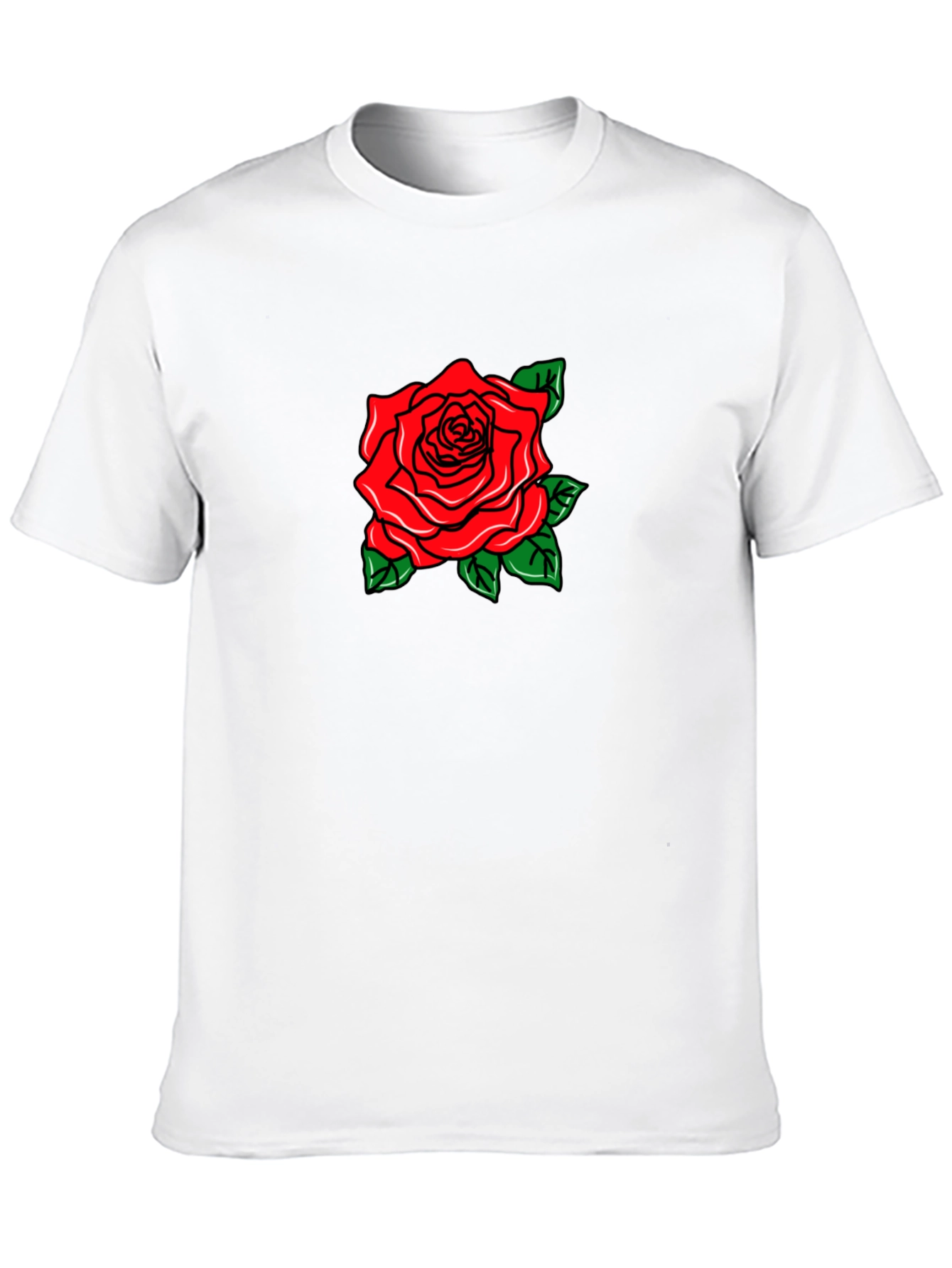 Black Black T-Shirt with Rose Graphic view 10