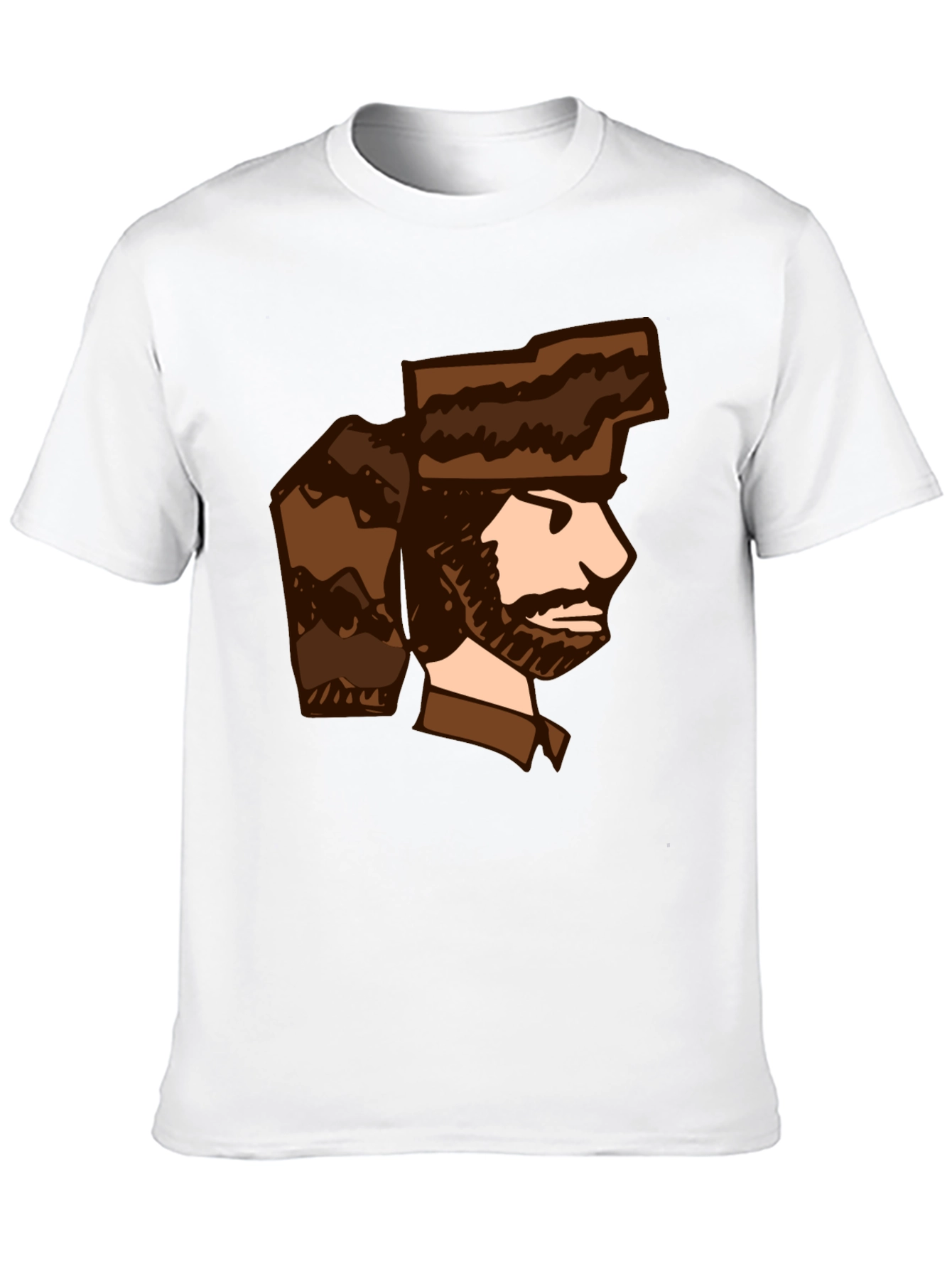 Black Cartoon Trapper T-Shirt - Unique Graphic Tee view 10