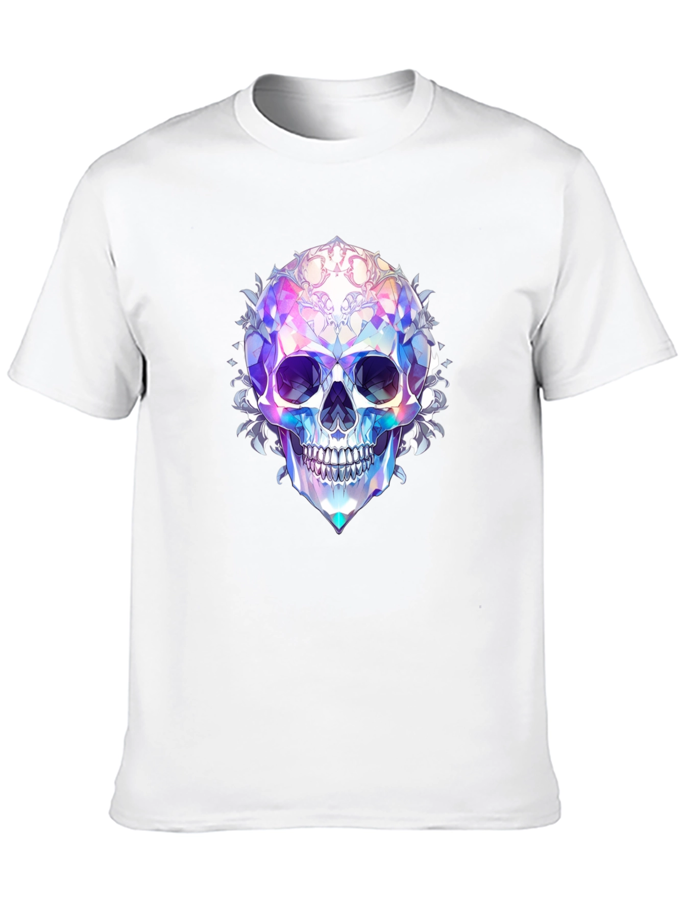 Black Prismatic Skull Graphic Tee view 10