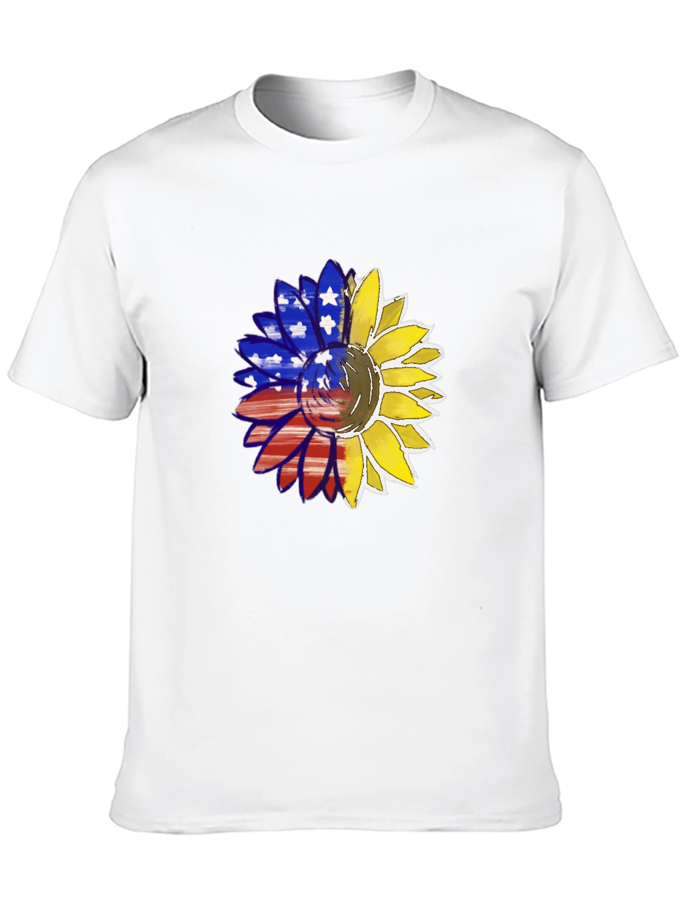 Black Patriotic Sunflower Graphic T-Shirt view 10