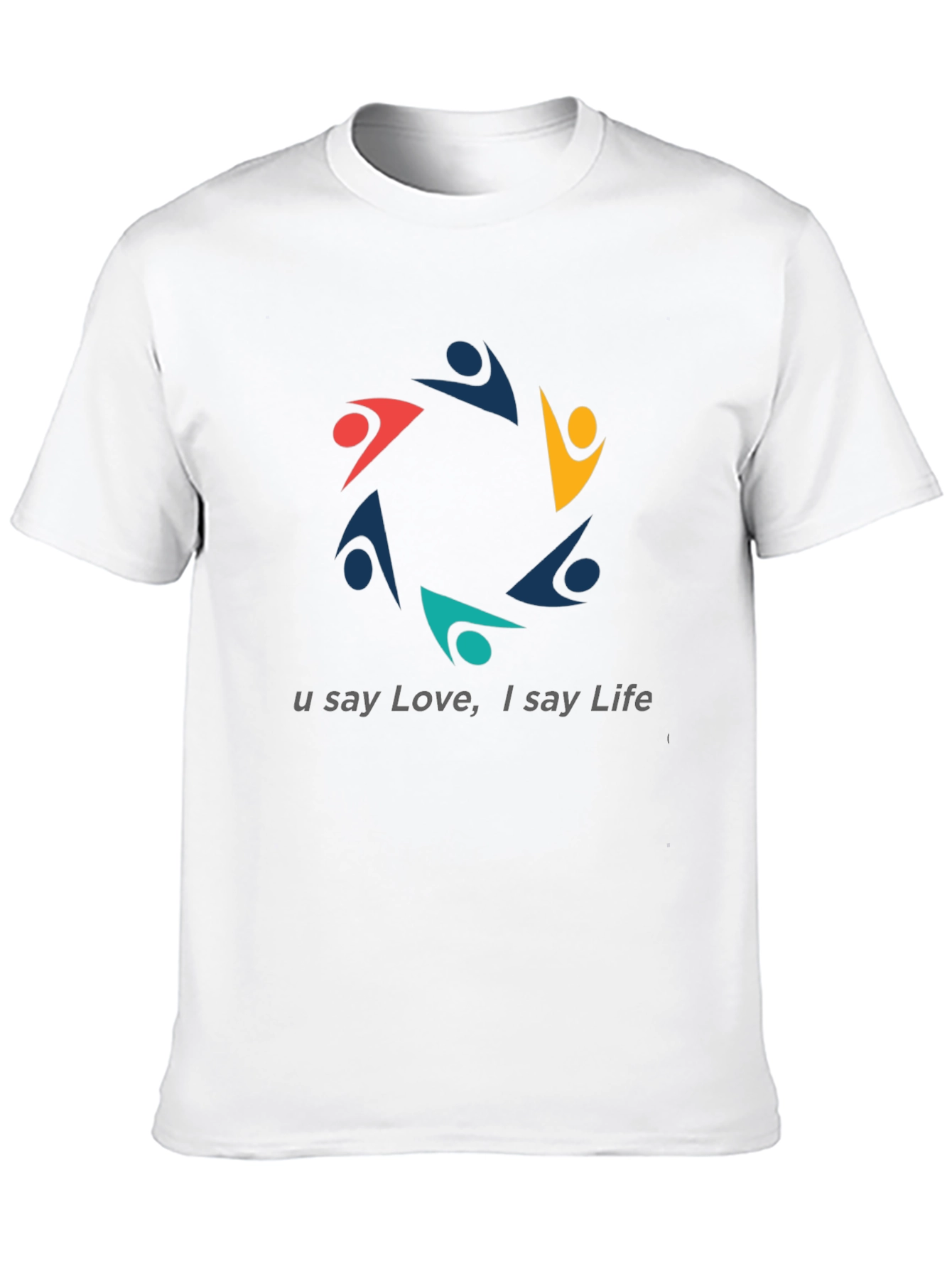 Black Unity Love Life Graphic Black T-Shirt view 10
