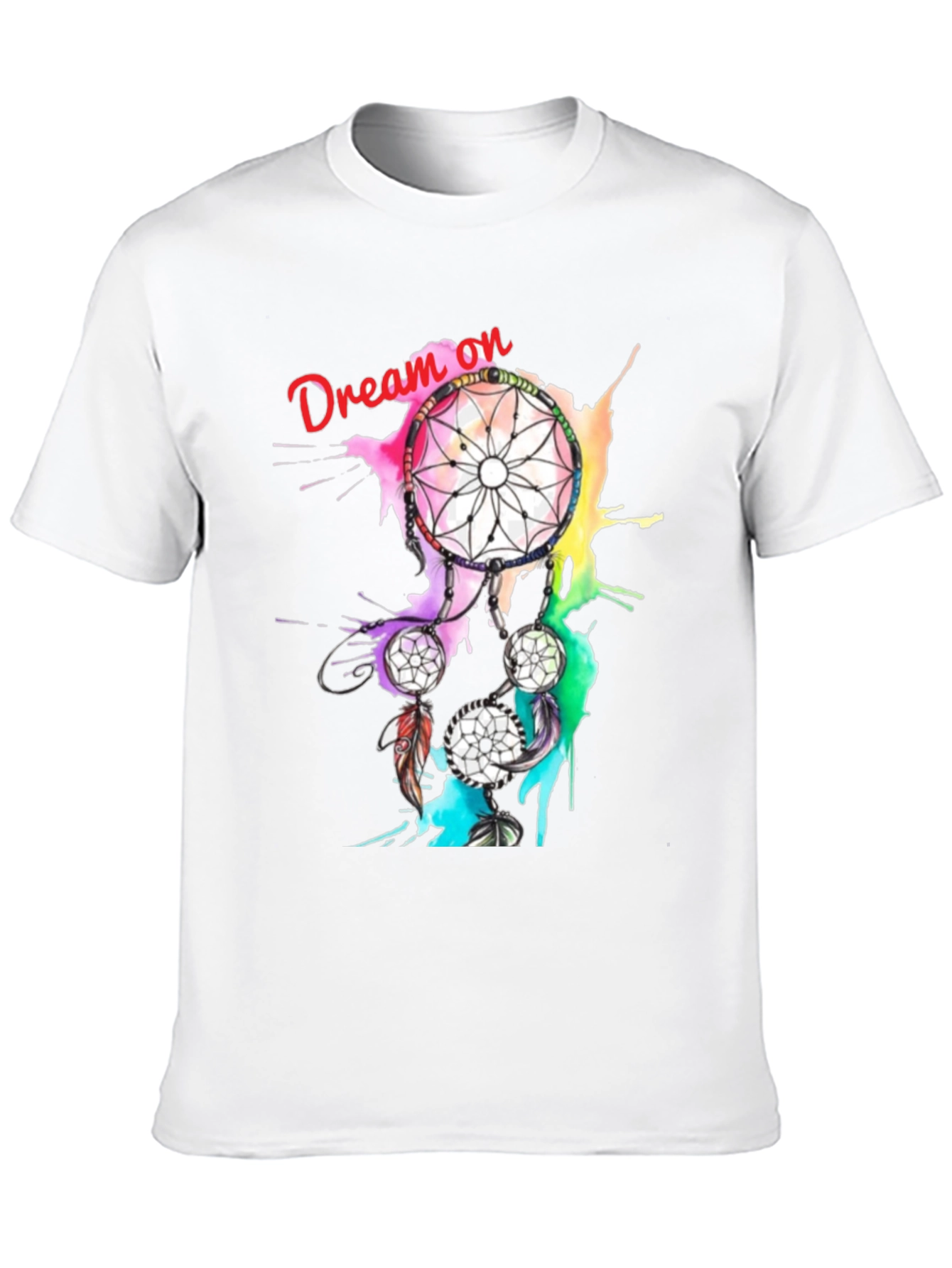 Black Dream On Dreamcatcher Graphic Tee - Black T-Shirt view 10