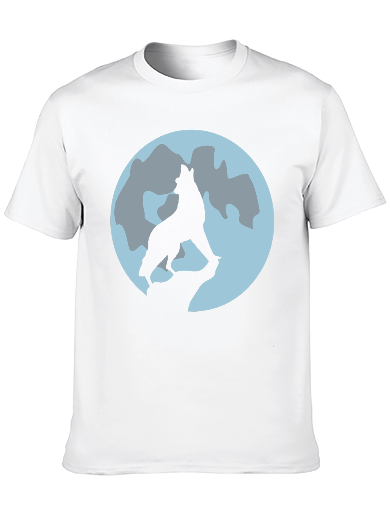 Black Wolf Moon Graphic Tee - Black Cotton T-Shirt view 10