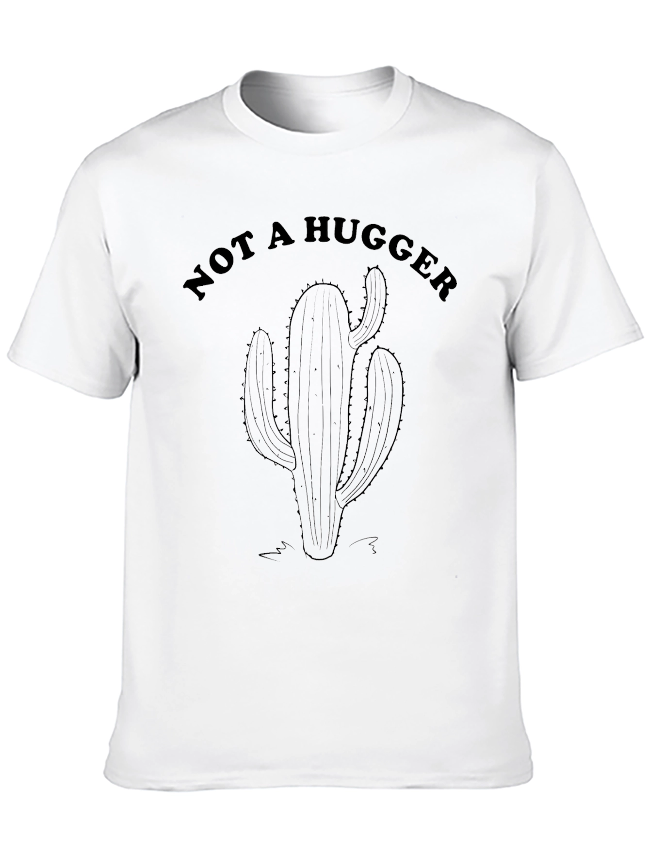 Black Not A Hugger Cactus Graphic Tee view 10