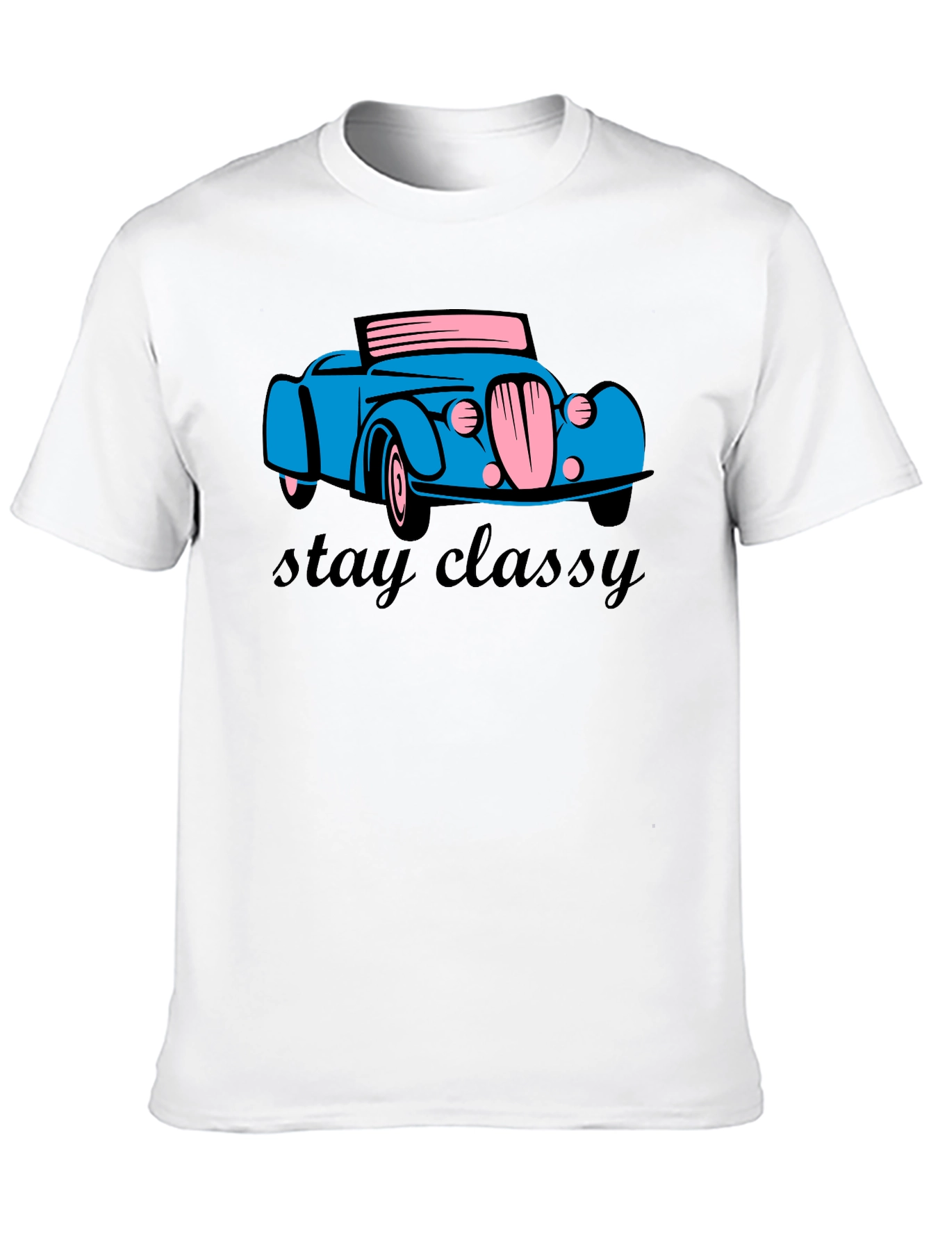 Black Stay Classy Car T-Shirt - Classic Retro Design view 10