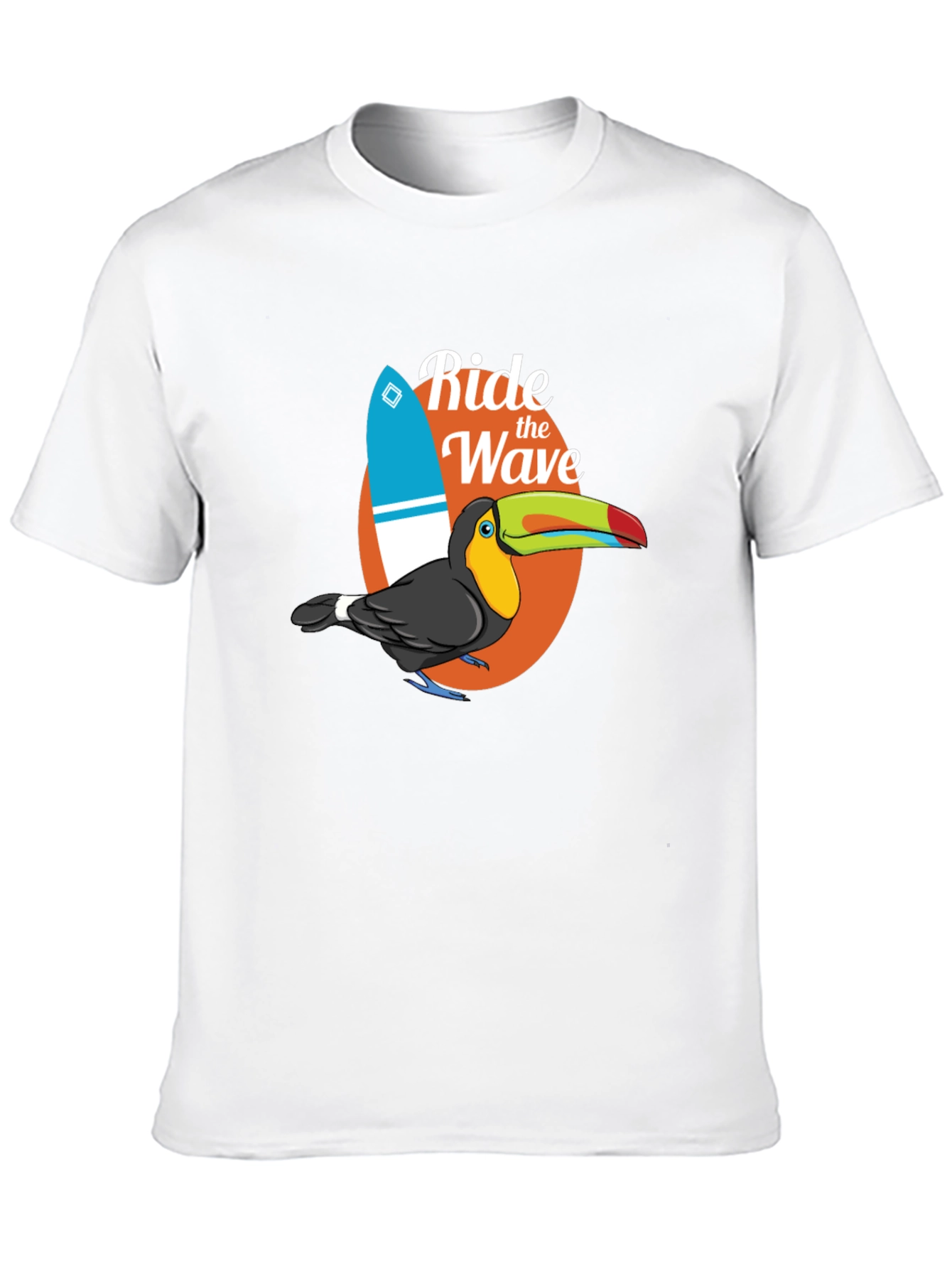 Black Ride the Wave Toucan Graphic T-Shirt view 10