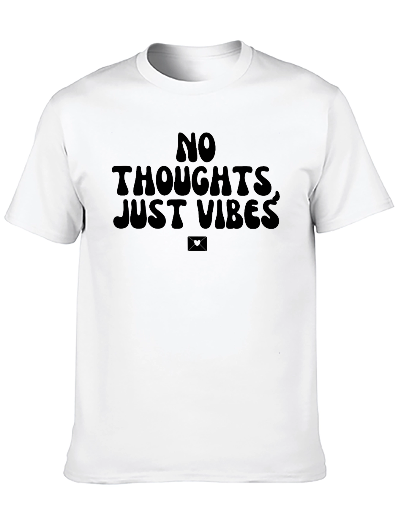 Black No Thoughts Just Vibes Graphic Tee - Black view 10