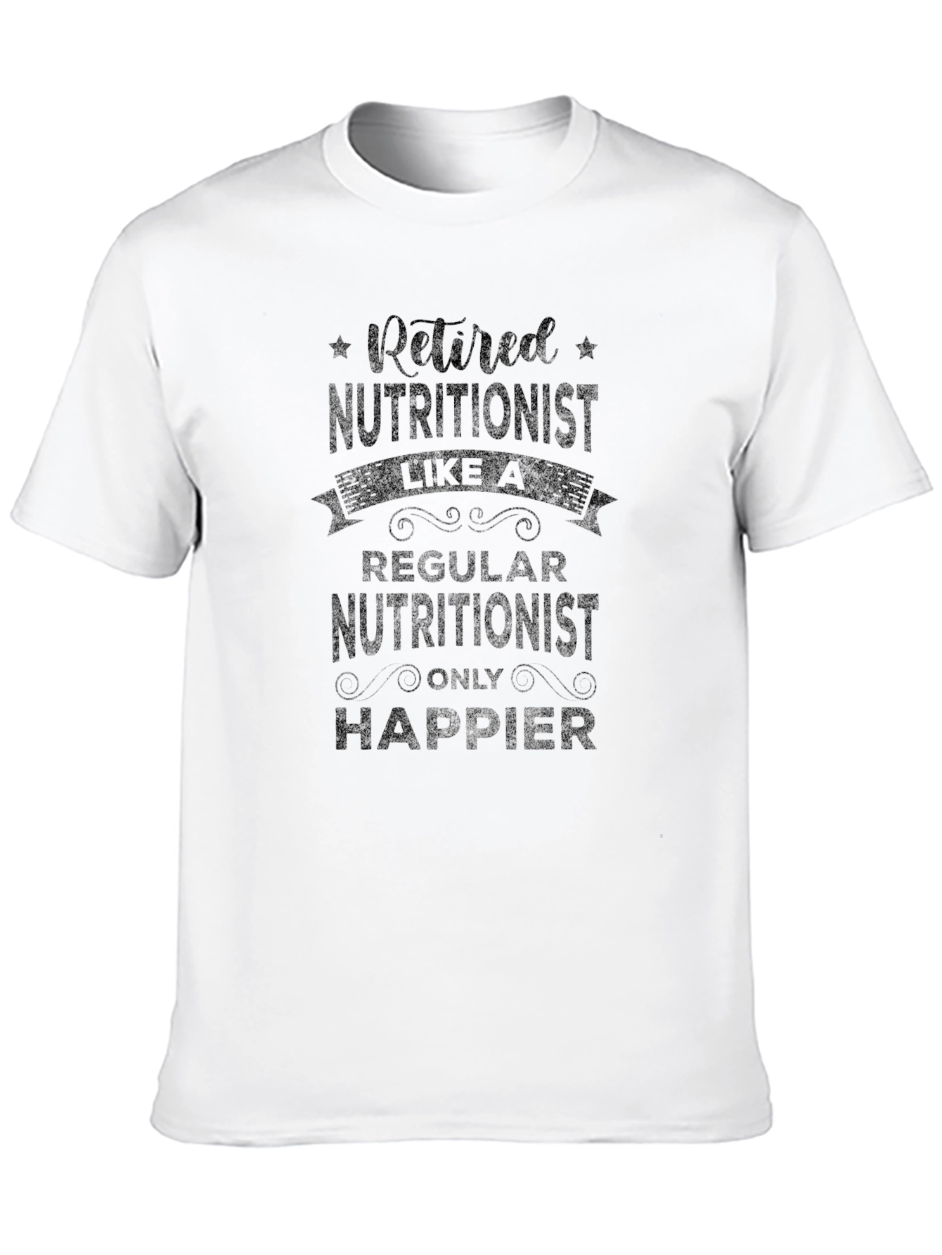 Black Retired Nutritionist Graphic T-Shirt view 10