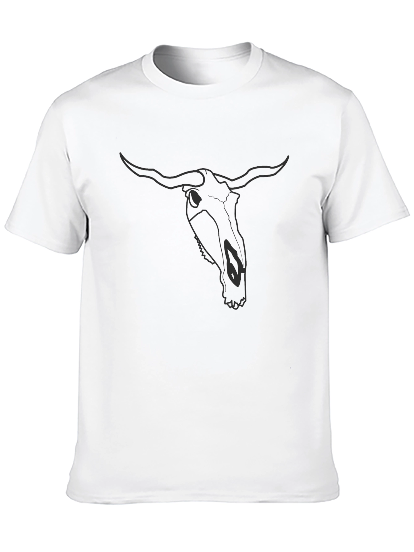 Black Bull Skull Graphic Tee - Dark Style view 10