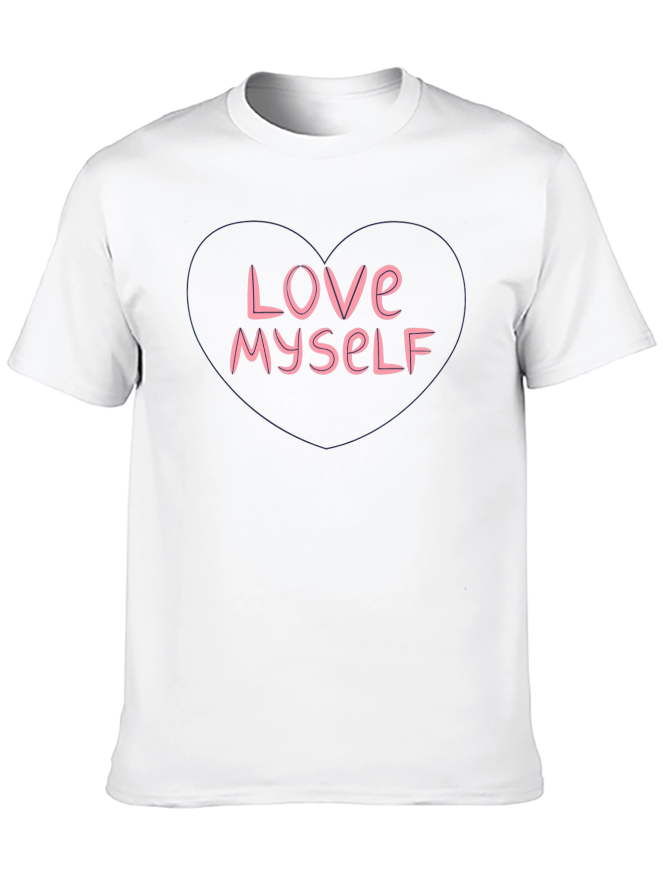 Black Love Myself Heart Graphic T-Shirt - Black view 10