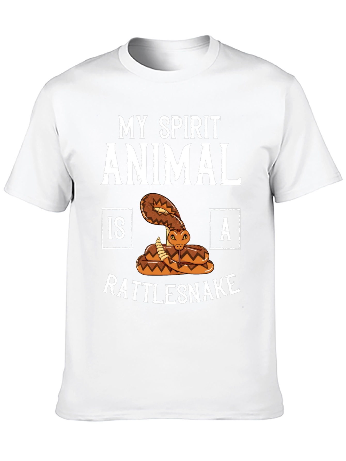 Black Rattlesnake Spirit Animal Graphic T-Shirt view 10