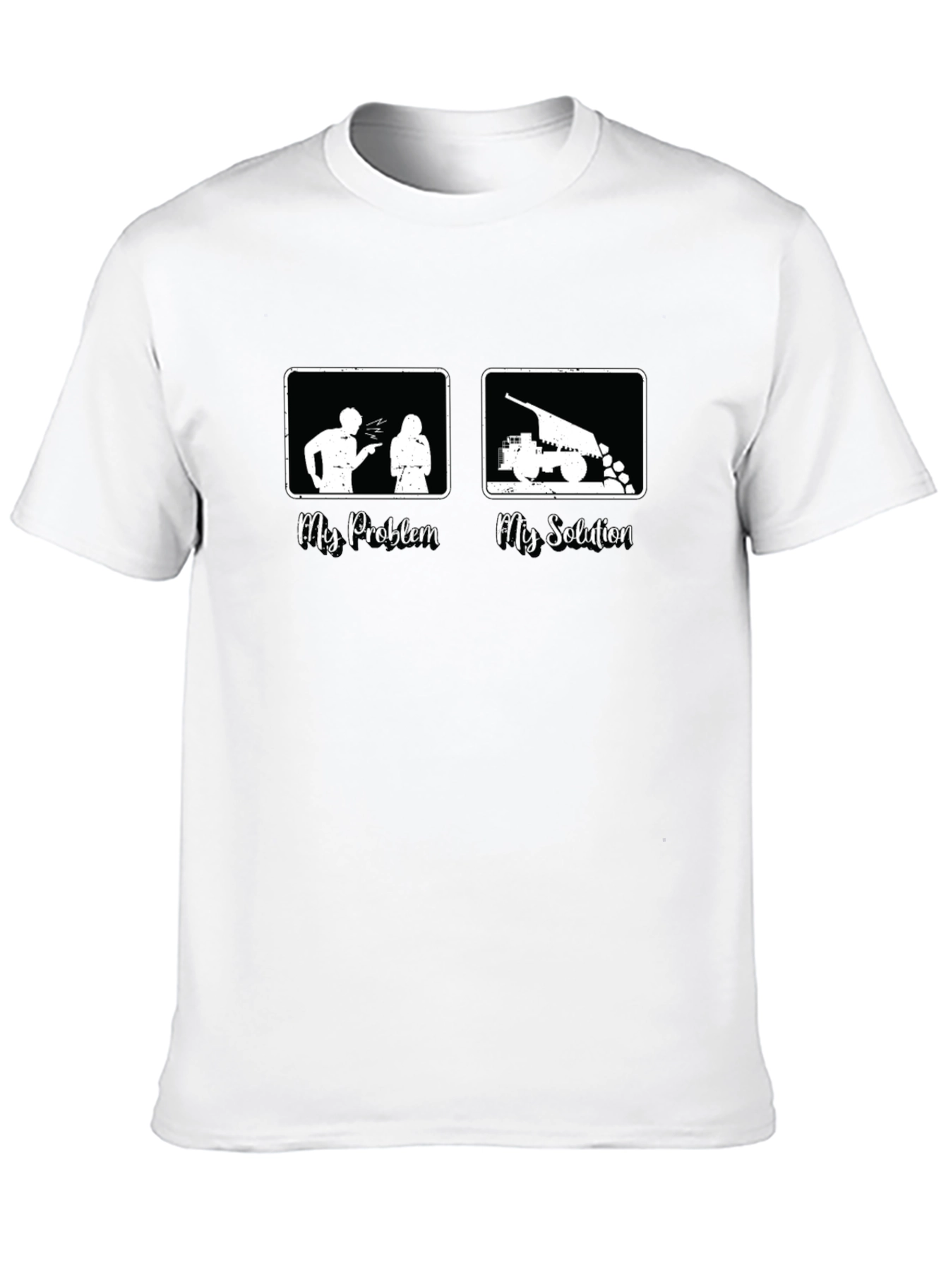 Black My Problem My Solution Black T-Shirt view 10