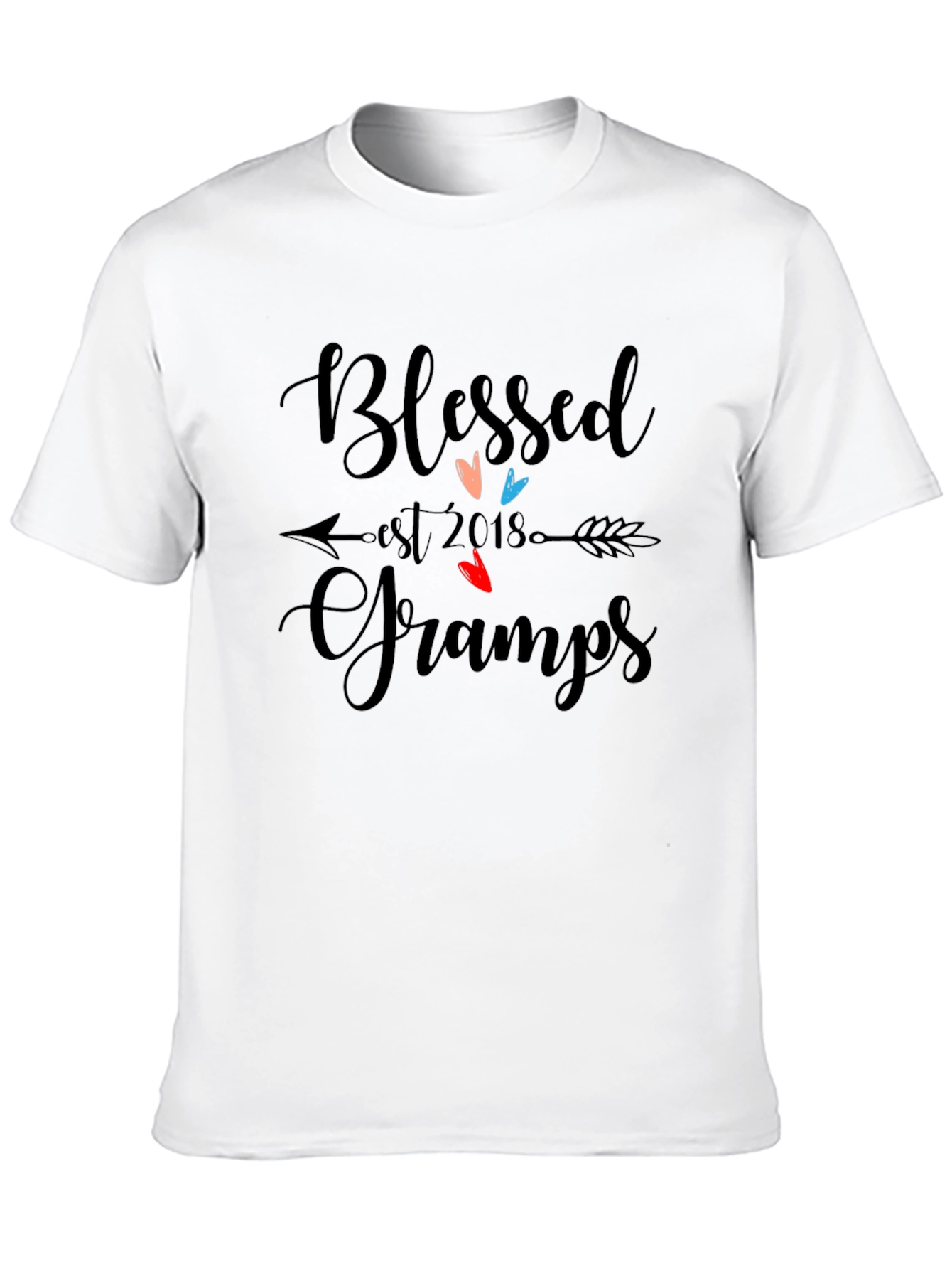 Black Blessed Gramps Est 2018 T-Shirt view 10