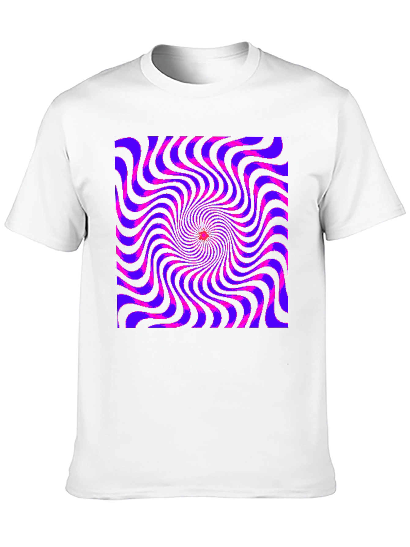 Black Optical Illusion Spiral Graphic Tee - Black view 10