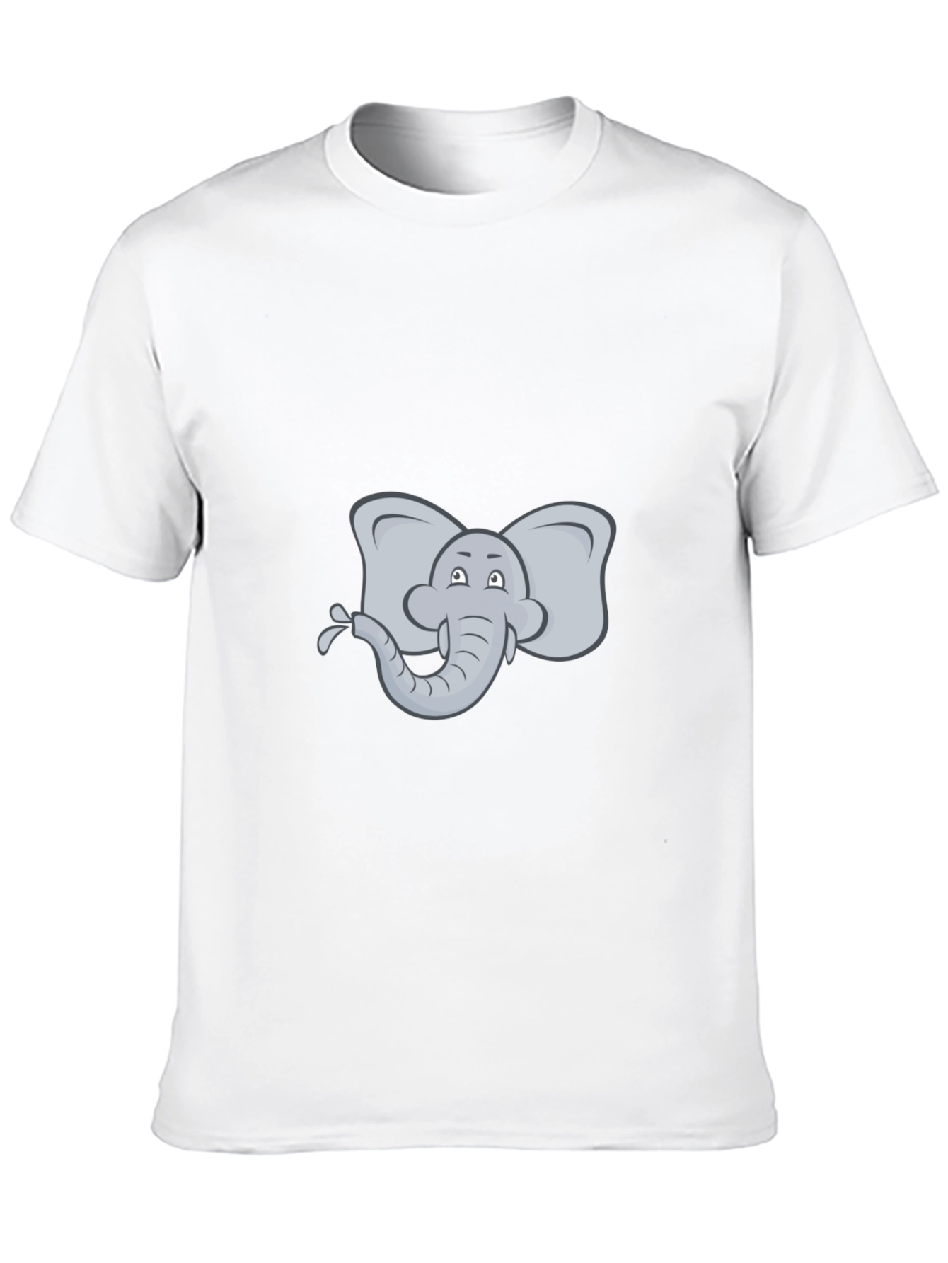 Black Elephant Cartoon Black T-Shirt view 10