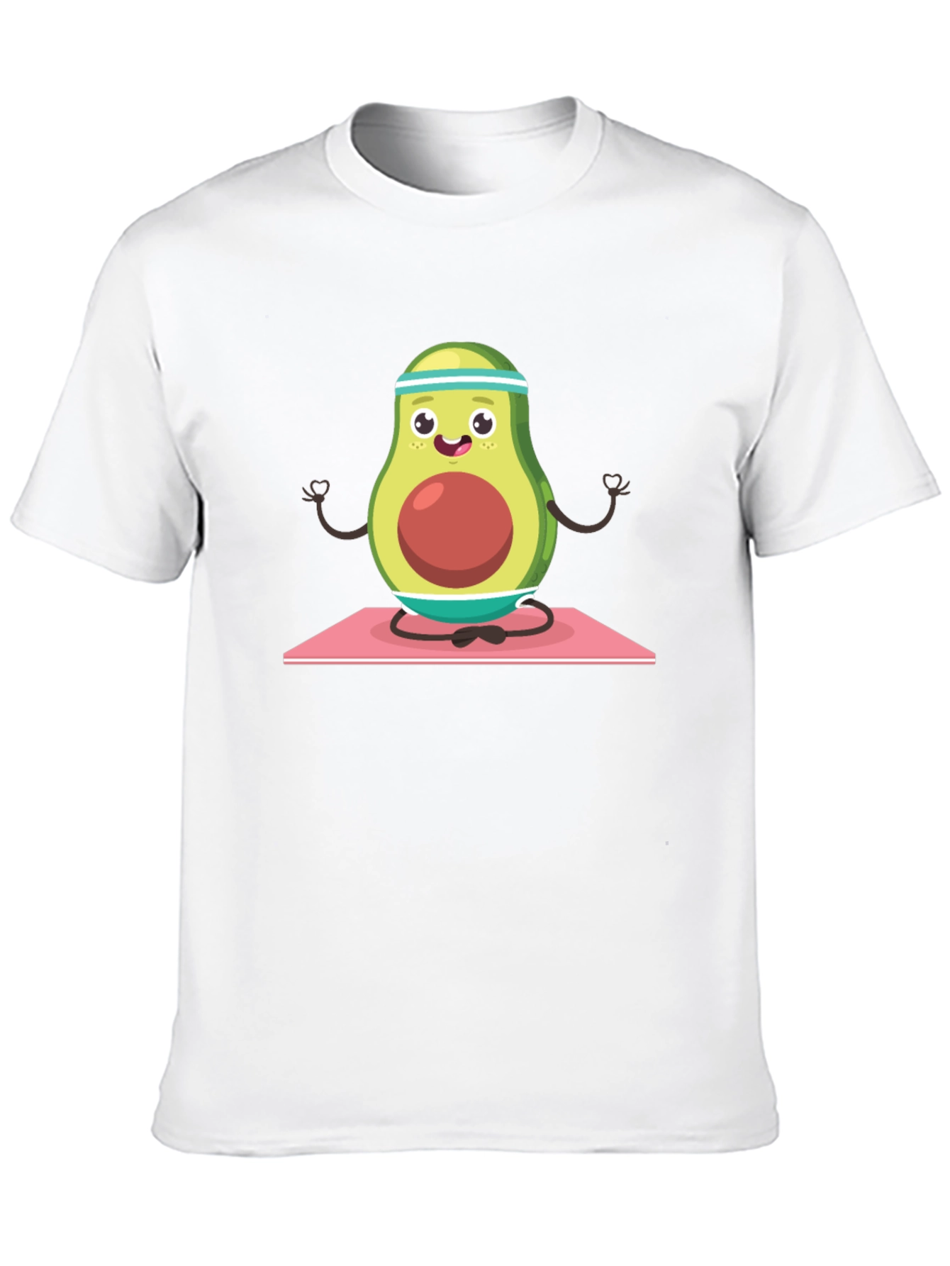 Black Yoga Avocado Men's T-Shirt - Meditating Fruit Tee view 10