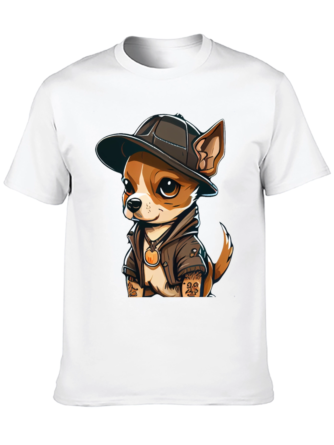 Black Cool Chihuahua Graphic T-Shirt view 10