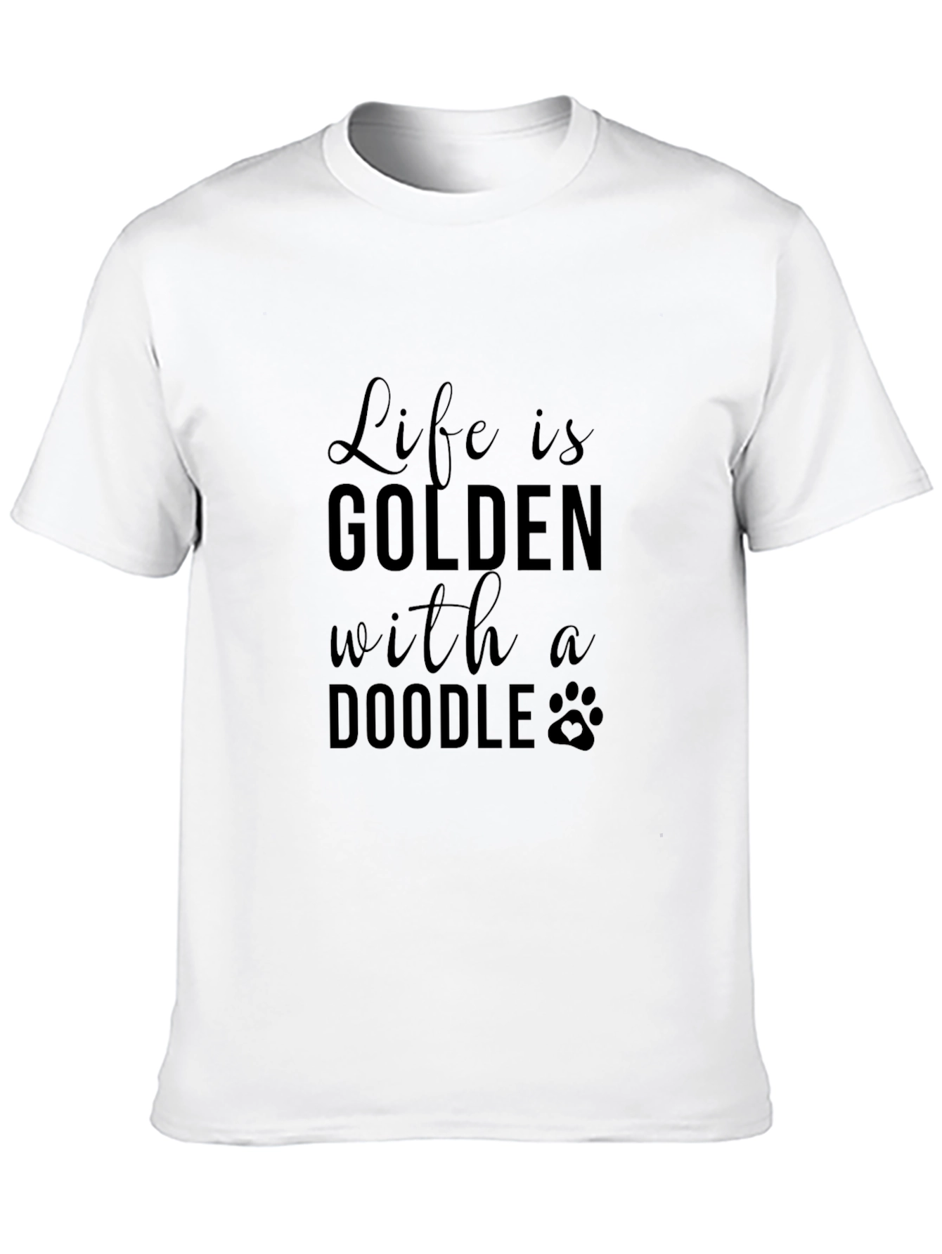 Black Golden Doodle T-Shirt - Life is Golden Tee view 10