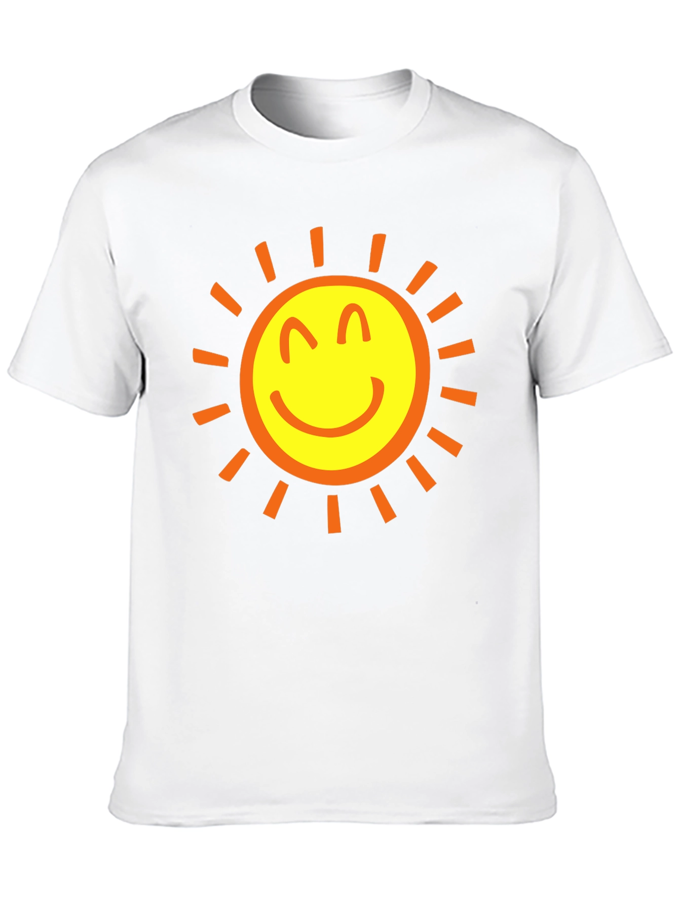 Black Happy Sun Graphic Tee - Black Cotton T-Shirt view 10