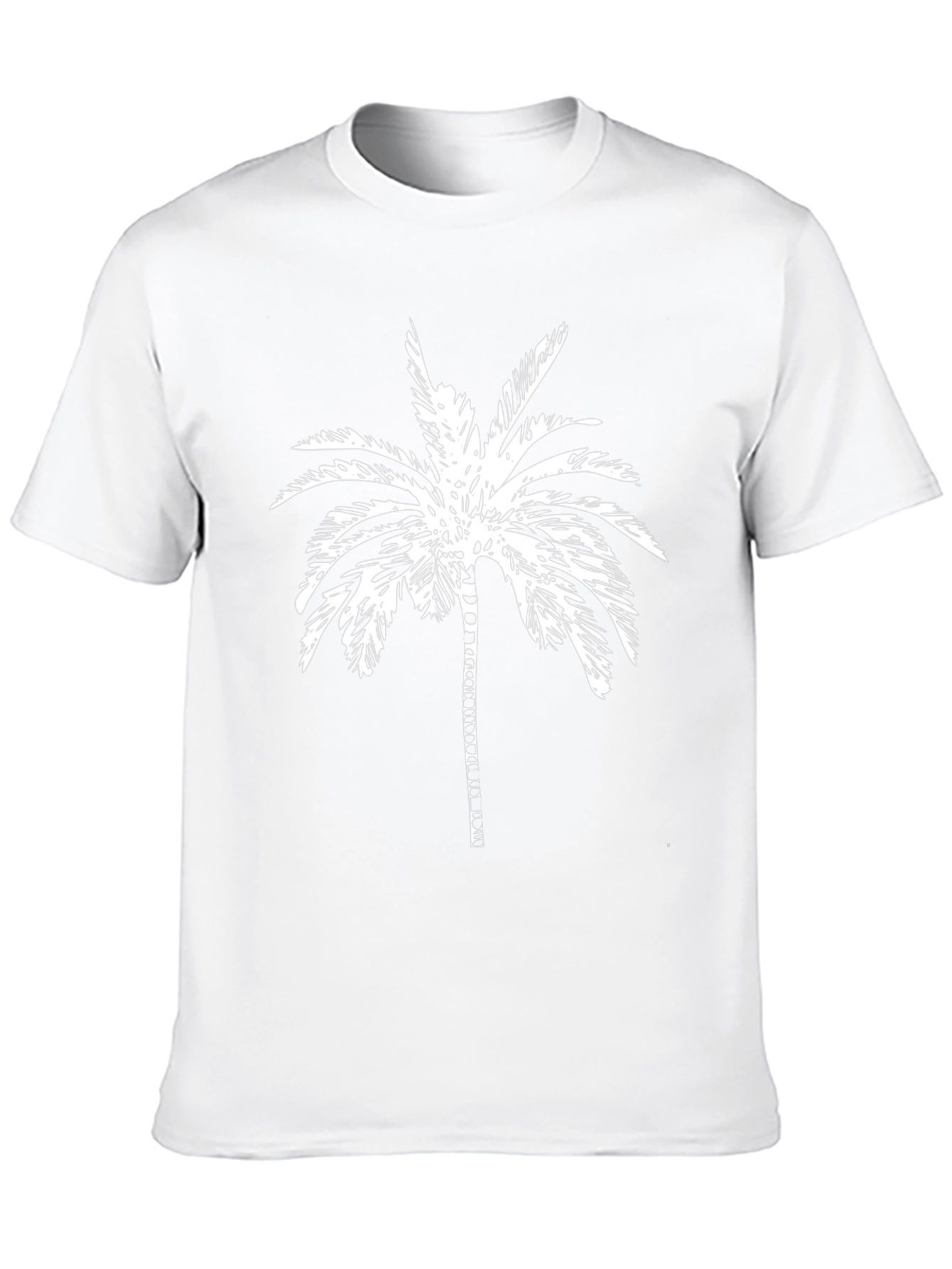 Black Tropical Palm Tree Graphic Tee - Black Cotton Shirt view 10