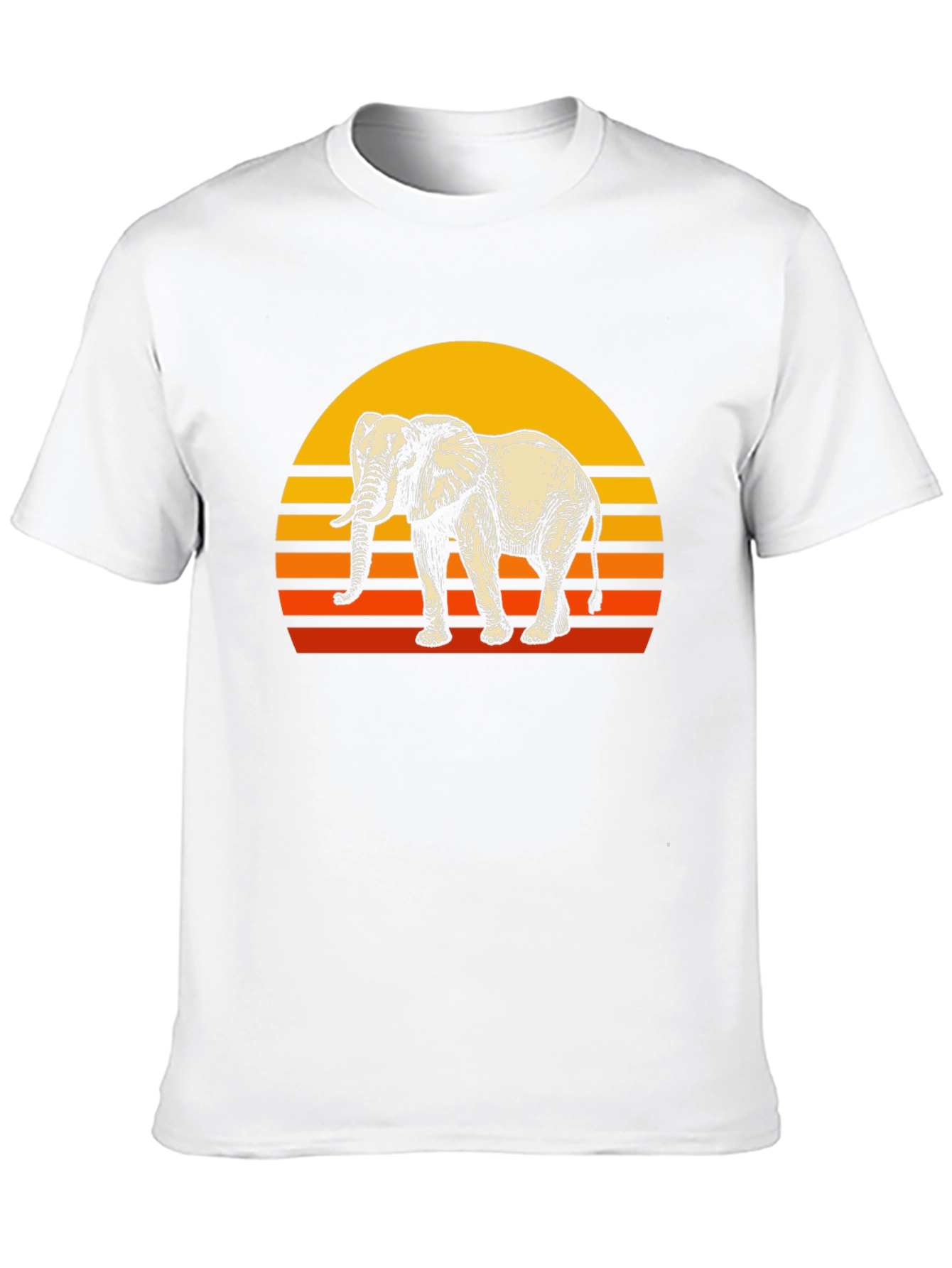 Black Elephant Sunset Graphic Tee - Retro Style view 10