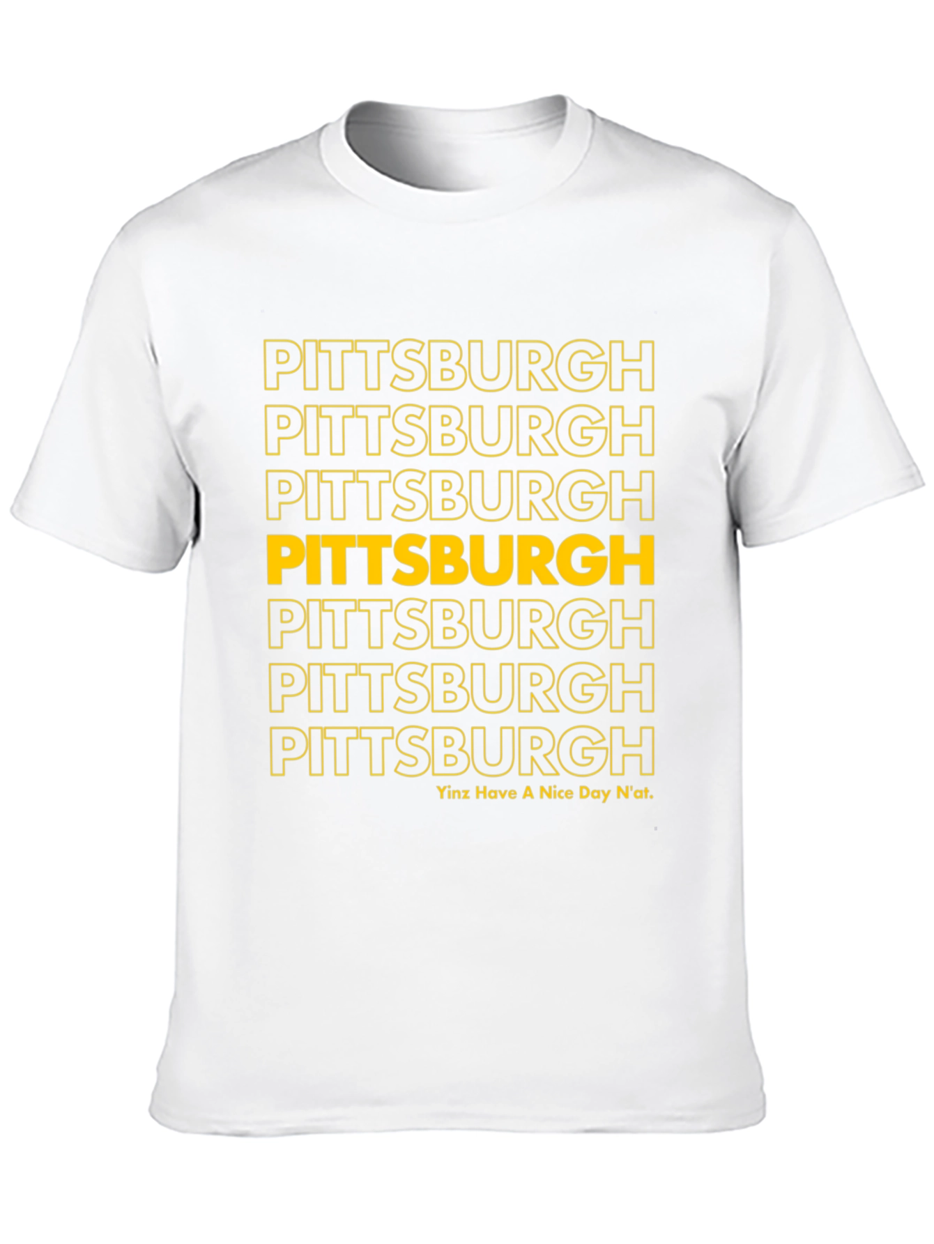 Black Pittsburgh Stacked Text Graphic Tee view 10