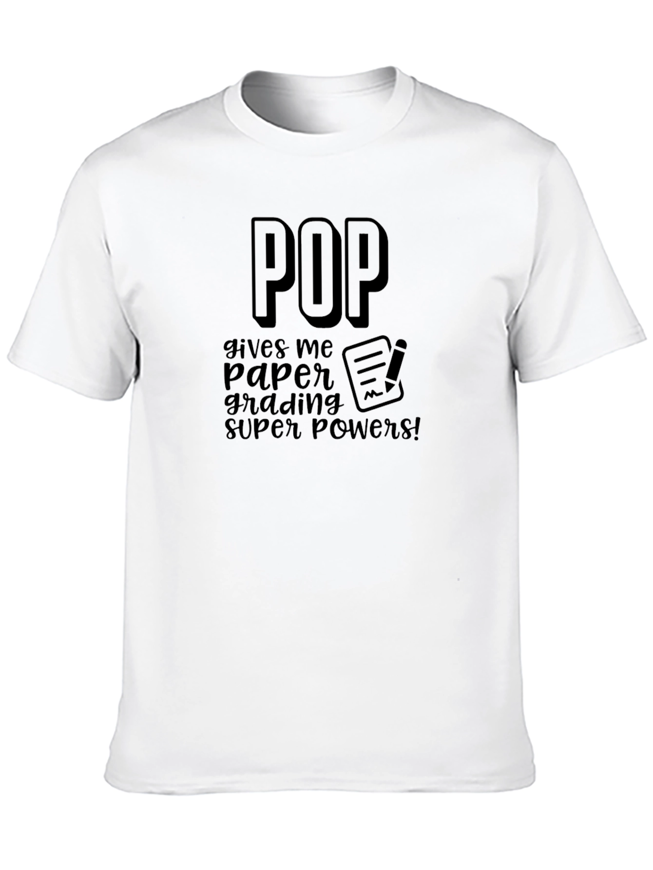 Black Pop Grading Super Powers Black T-Shirt view 10