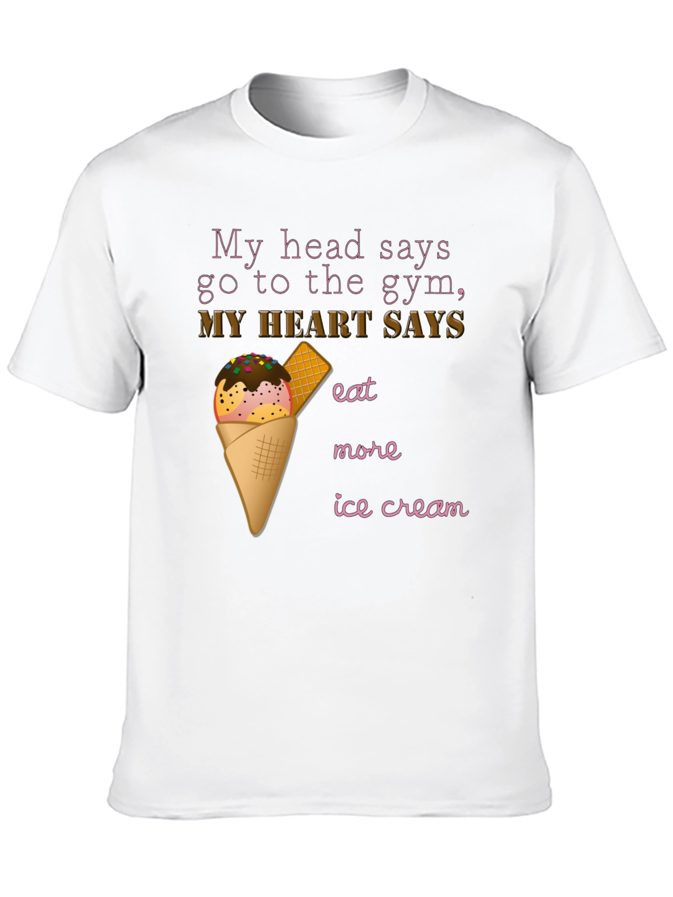 Black Gym vs Ice Cream T-Shirt view 10