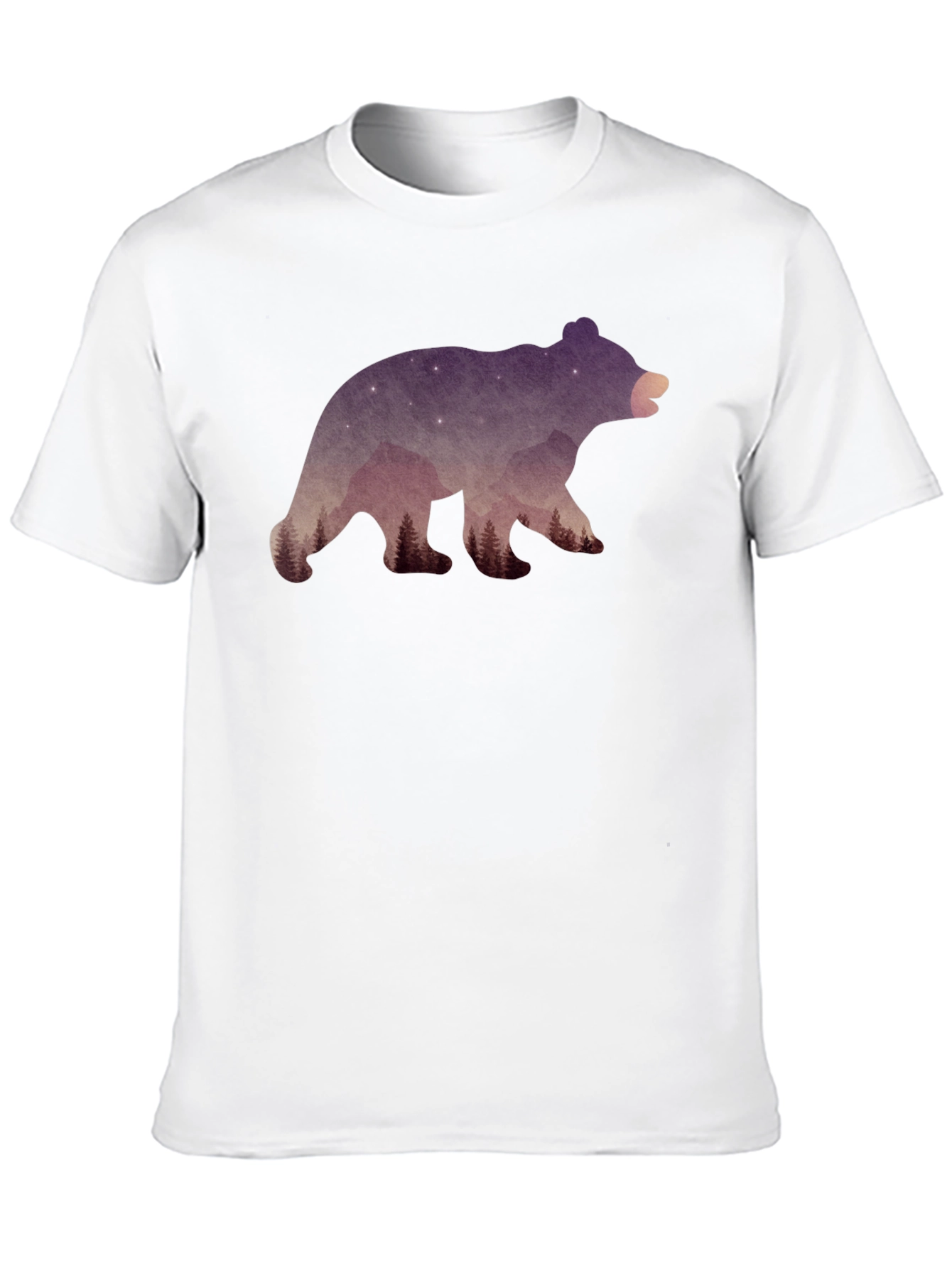 Black Nature Bear Graphic T-Shirt - Black view 10