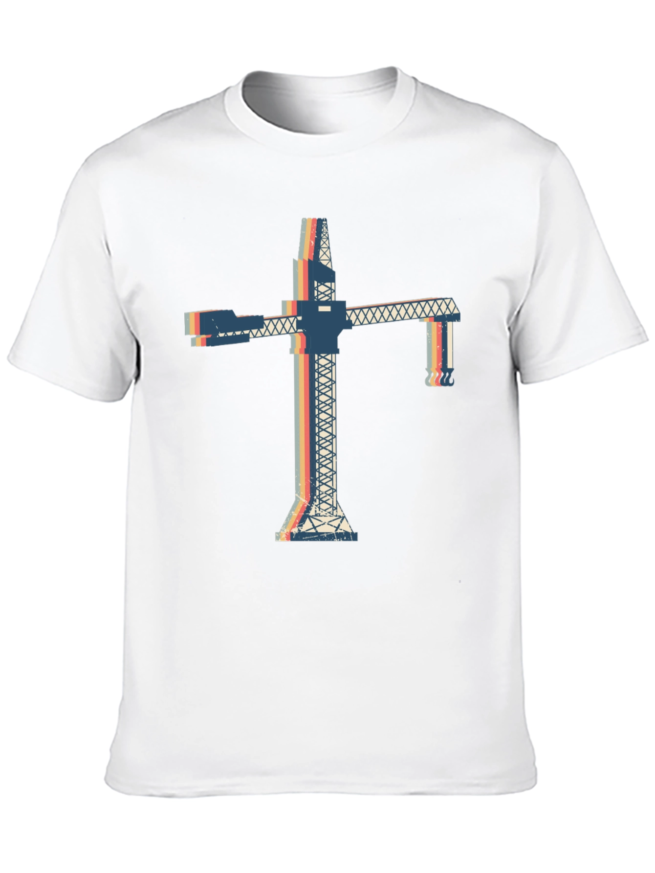 Black Retro Crane Graphic T-Shirt view 10