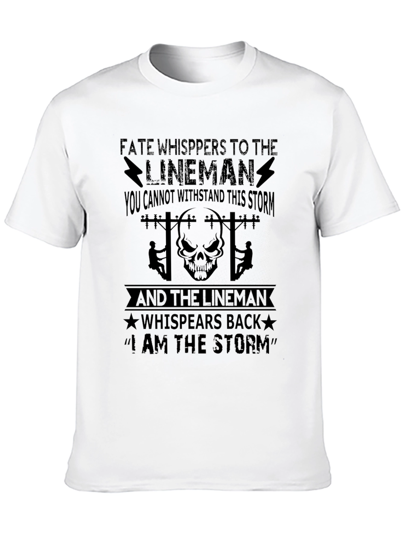 Black Lineman "I Am The Storm" T-Shirt - Black view 10