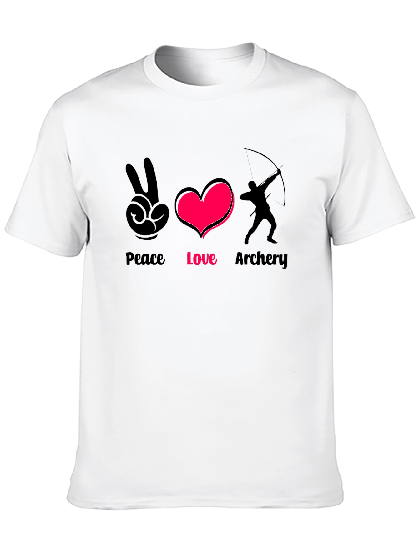 Black Peace Love Archery T-Shirt - Stylish Graphic Tee view 10