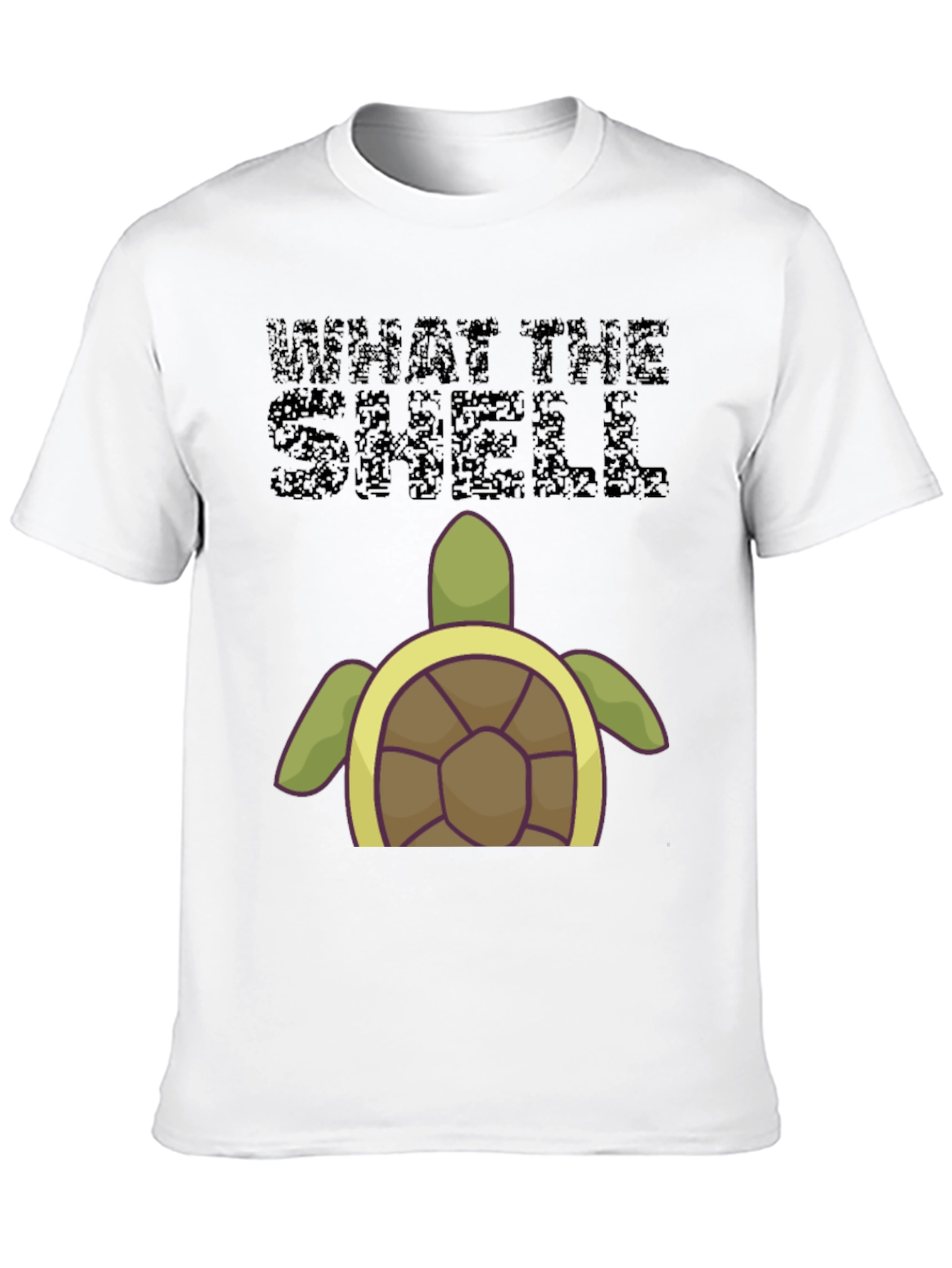 Black What the Shell Turtle T-Shirt view 10