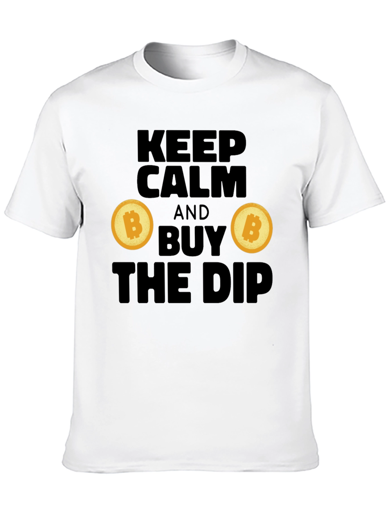 Black Keep Calm and Buy the Dip Crypto T-Shirt view 10