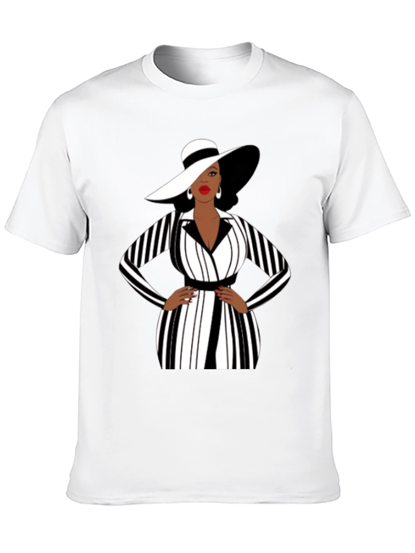 Black Sophisticated Lady Graphic Tee - Black view 10