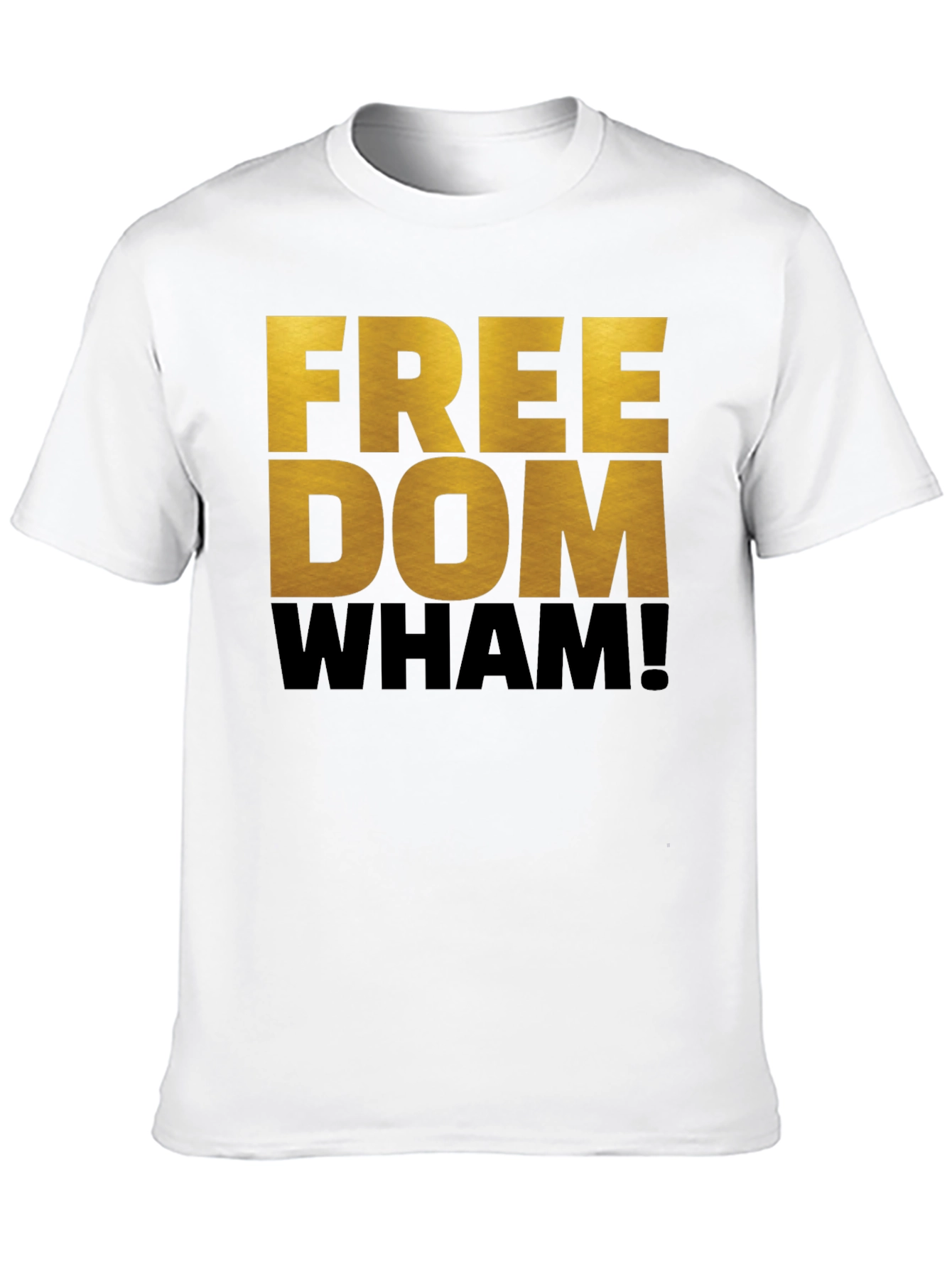 Black Freedom Wham! Graphic T-Shirt - Bold Statement Tee view 10