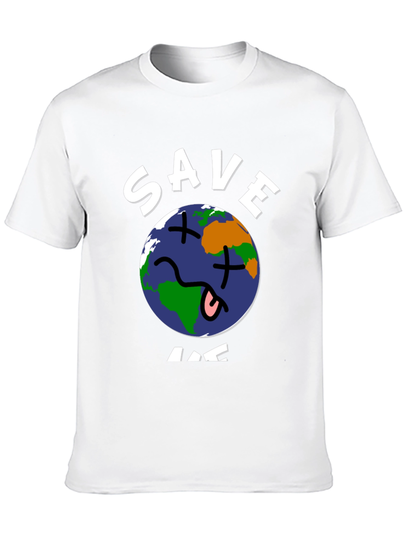 Black Save Me Earth Graphic T-Shirt -  Unisex Black Tee view 10