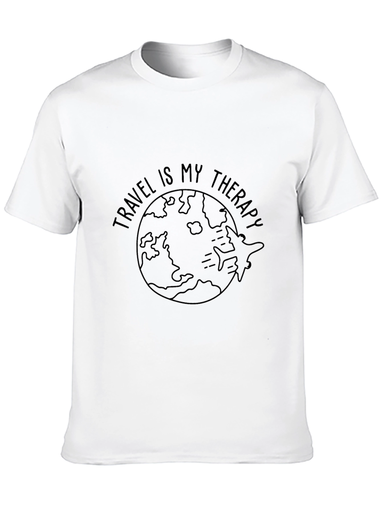 Black Travel Therapy Graphic T-Shirt view 10