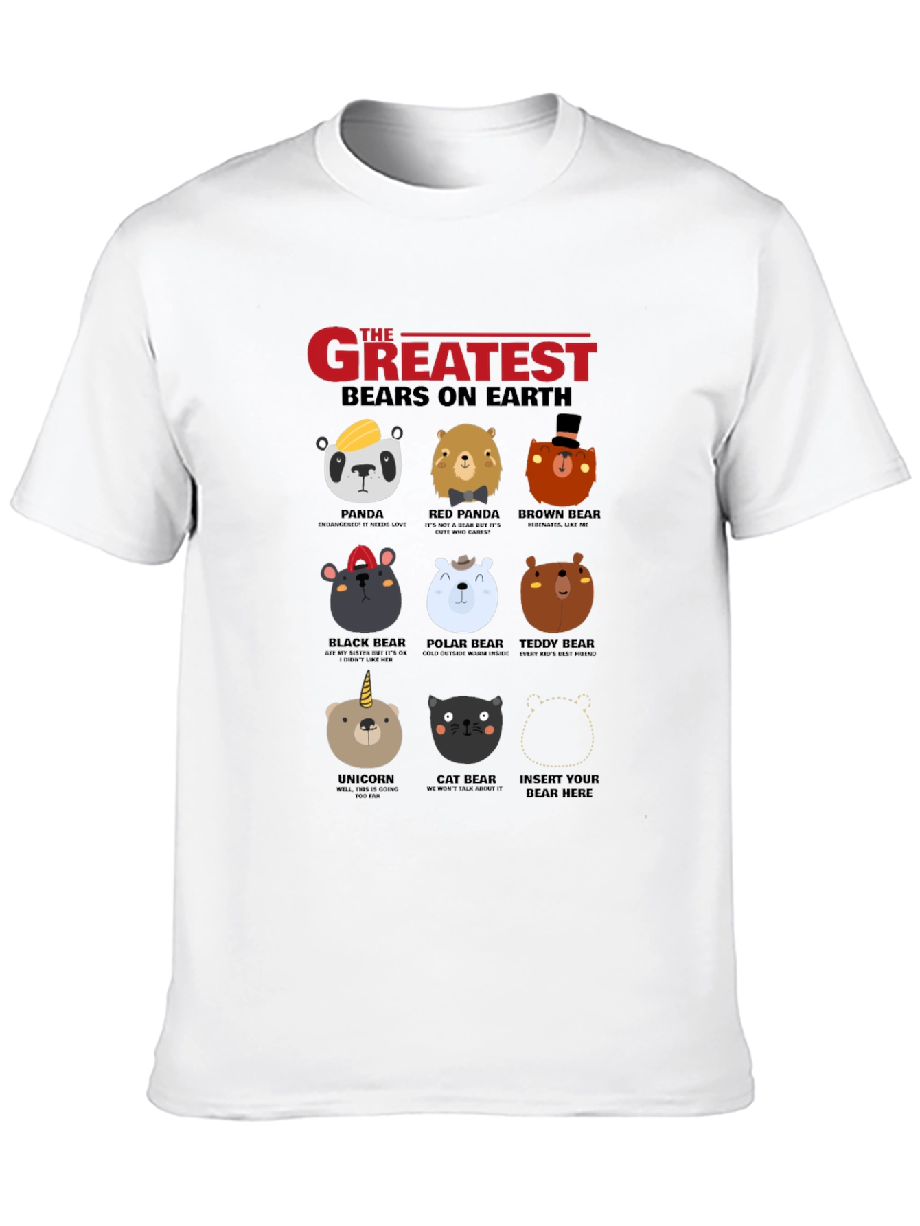 Black Greatest Bears on Earth Graphic T-Shirt view 10