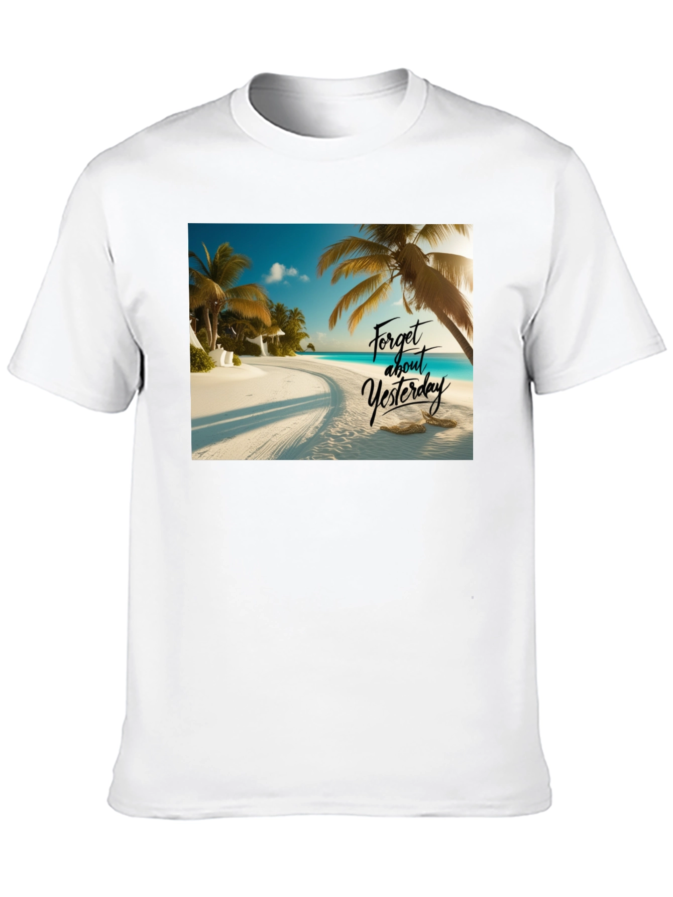 Beach Vibes Black T-Shirt - Forget Yesterday - 10