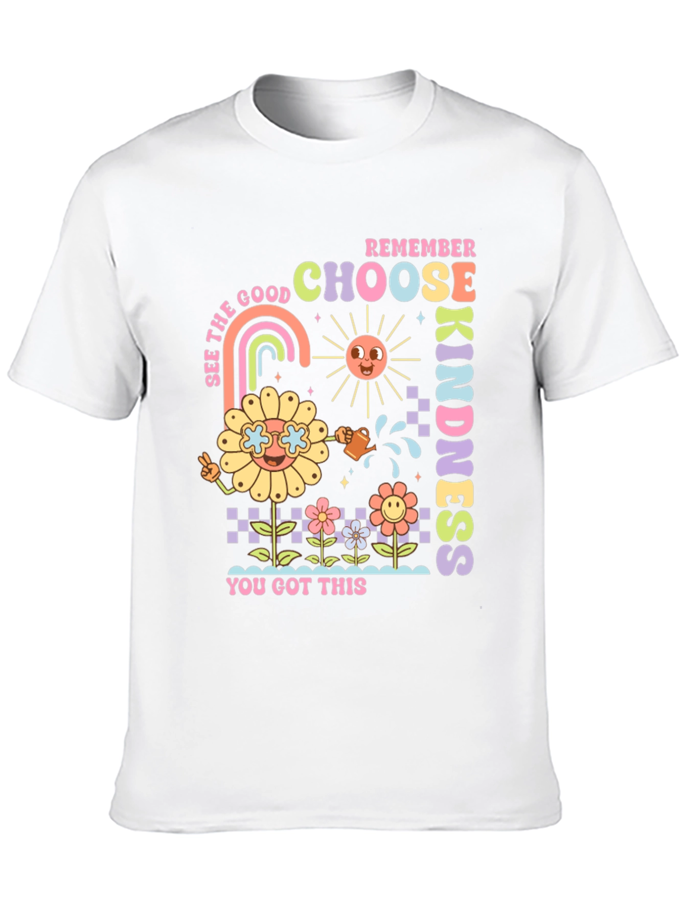 Black Choose Kindness Graphic Tee - Retro Style view 10