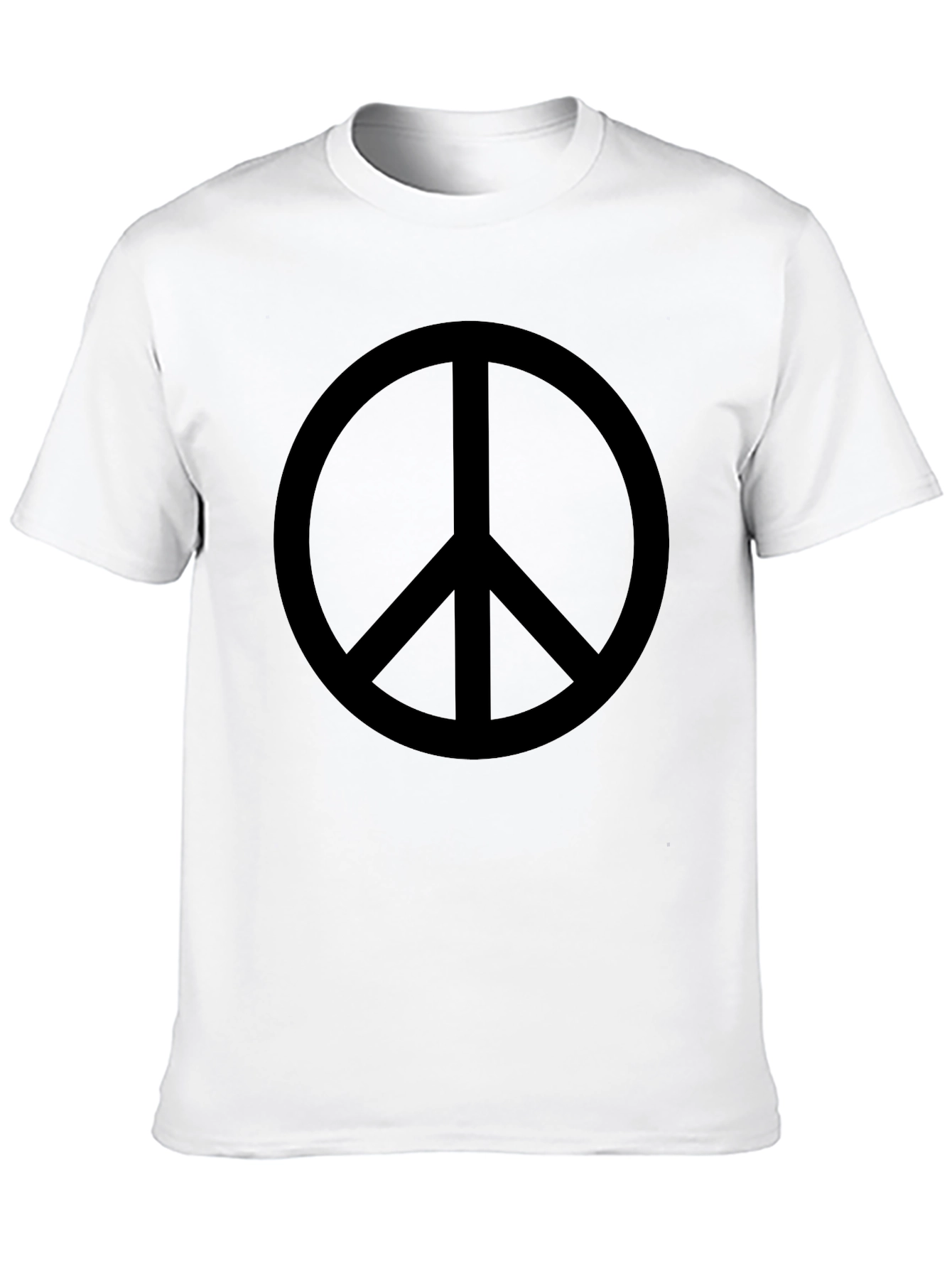 Black Black Peace Sign Graphic T-Shirt - Casual Cotton Tee view 10
