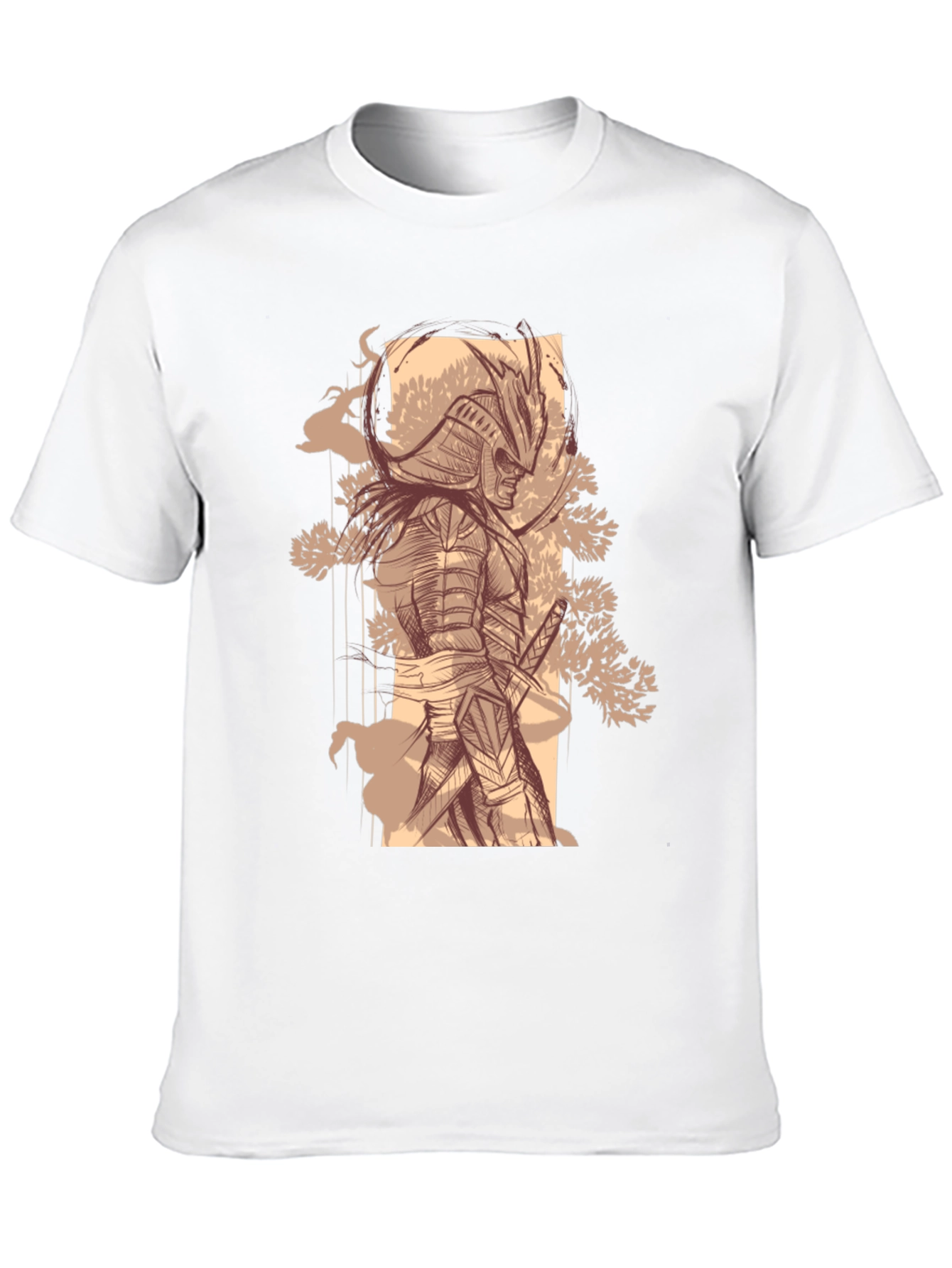 Black Samurai Graphic Tee - Stylish Black Cotton T-Shirt view 10