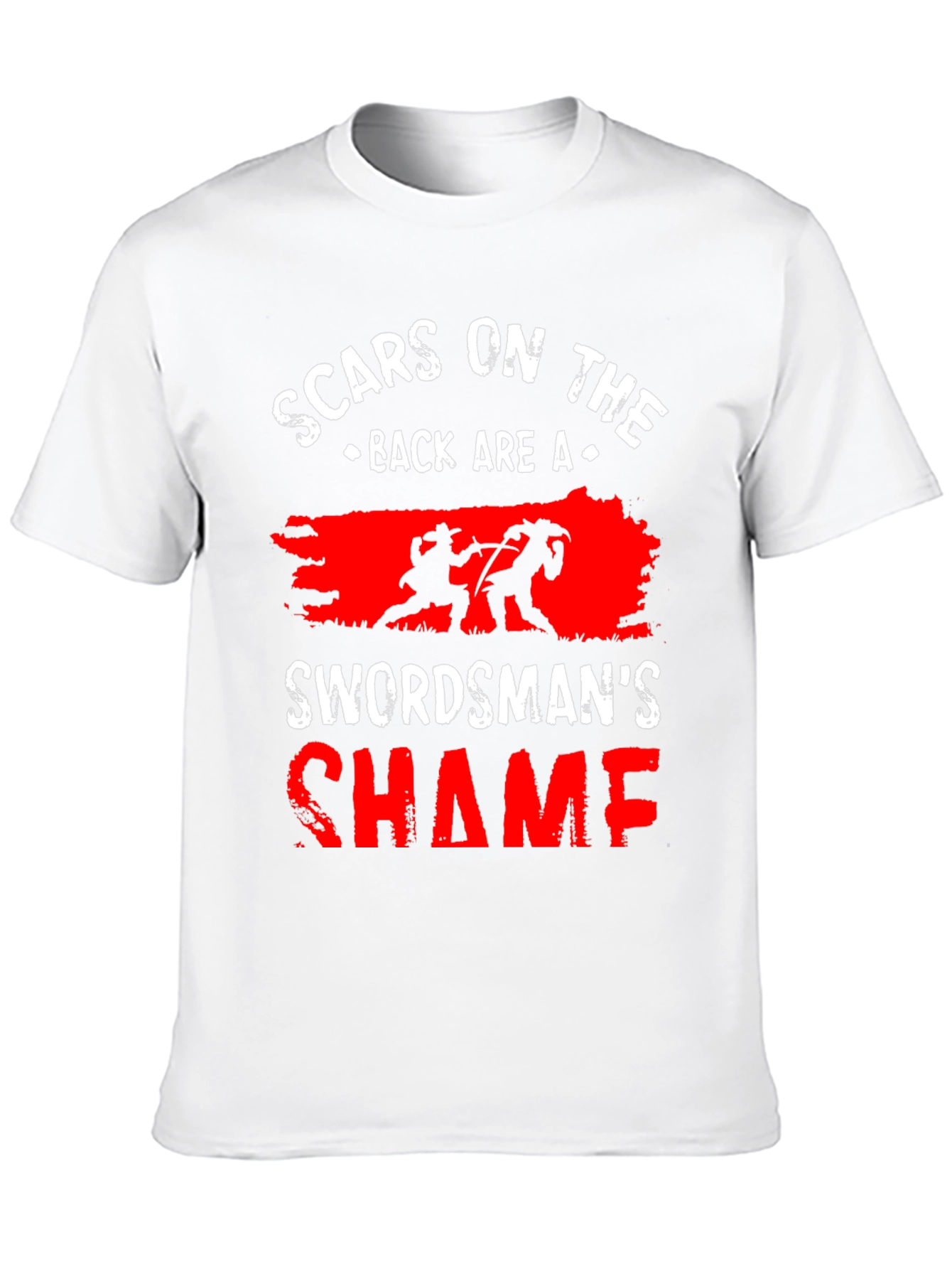 Black Scars on the Back Swordsman's Shame T-Shirt view 10
