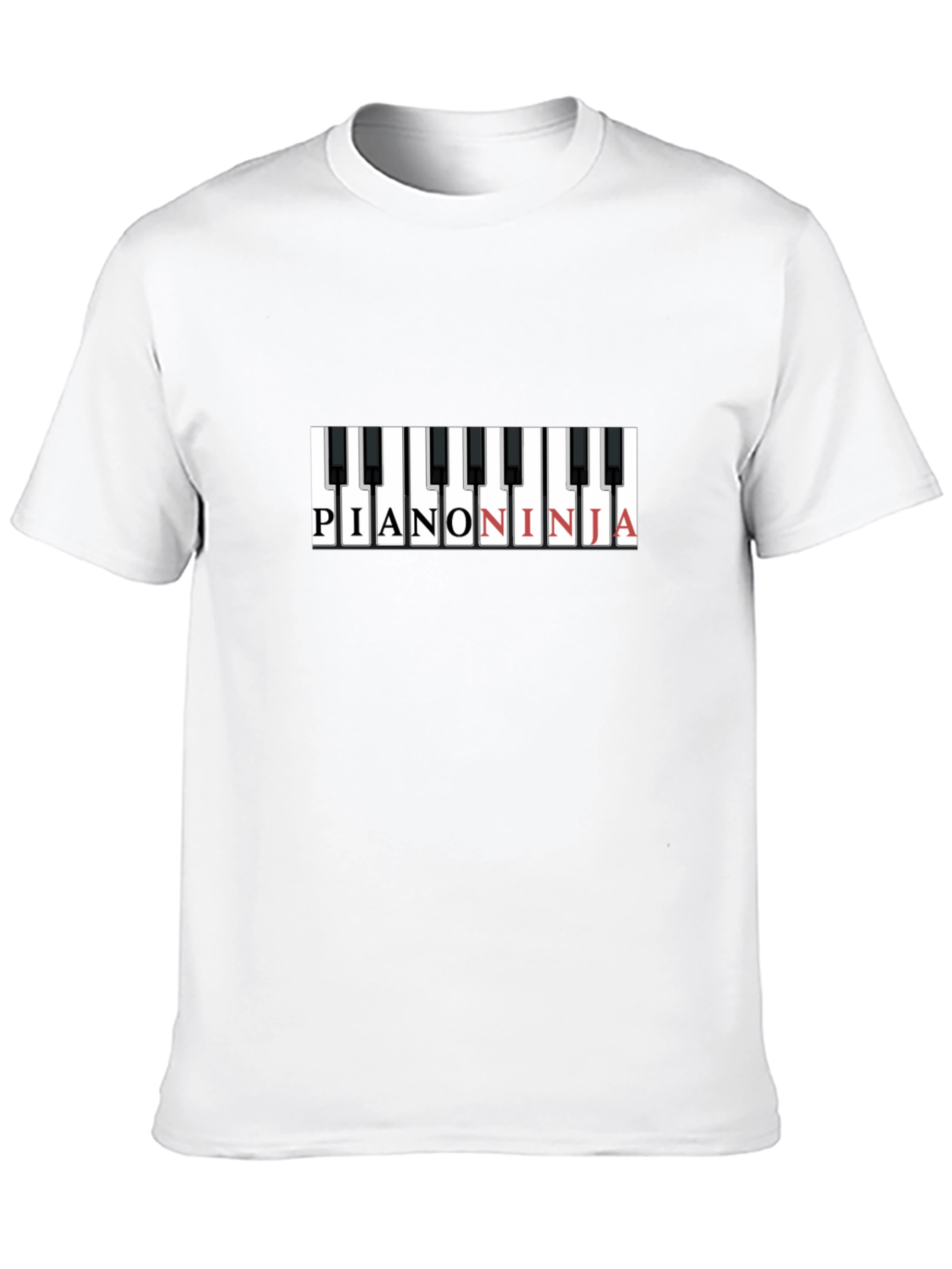 Black Piano Ninja Graphic T-Shirt - Cool Music Tee view 10