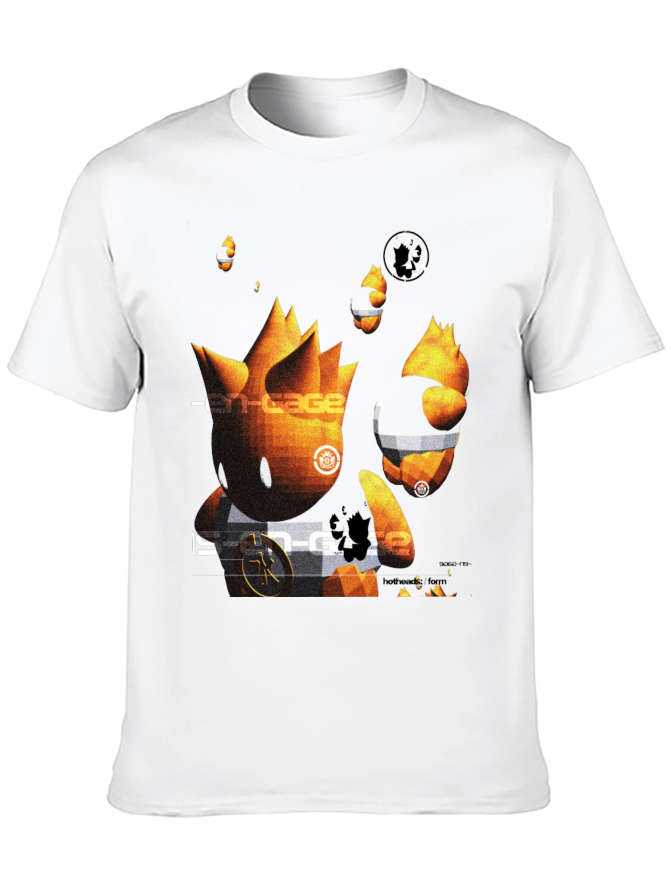 Black Abstract Graphic Print Black T-Shirt view 10