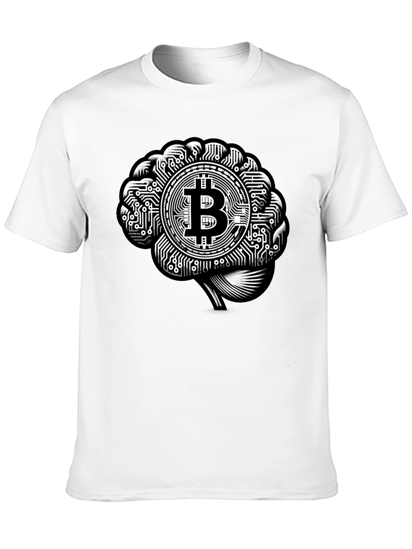 Black Bitcoin Brain T-Shirt - Crypto Innovation view 10