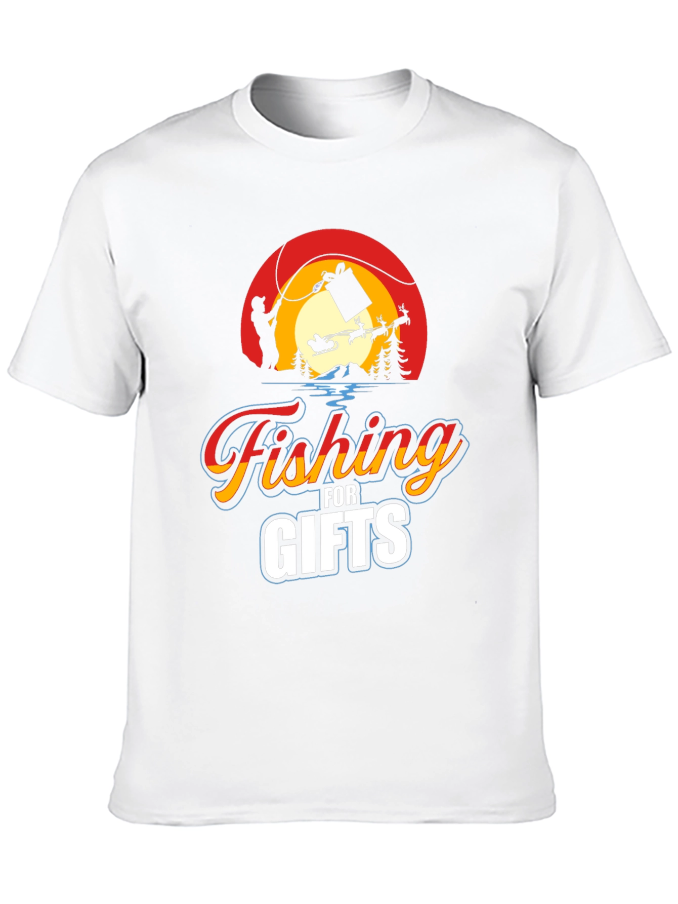 Black Fishing for Gifts Graphic Tee view 10